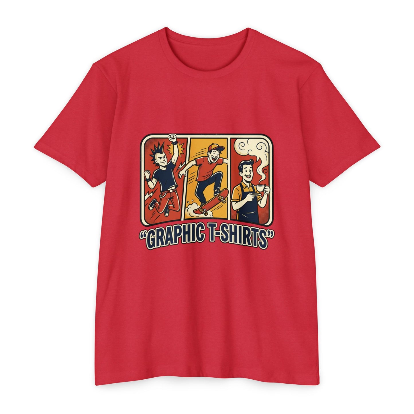 Retro Skateboard Graphic T-Shirt — Vintage Cartoon Skate Tee