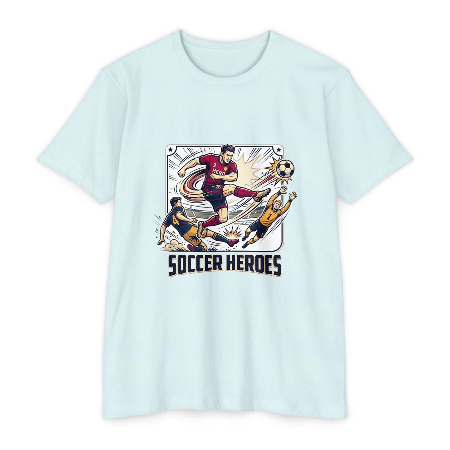 Soccer Heroes Graphic T-Shirt — Vintage Action Soccer Player Tee