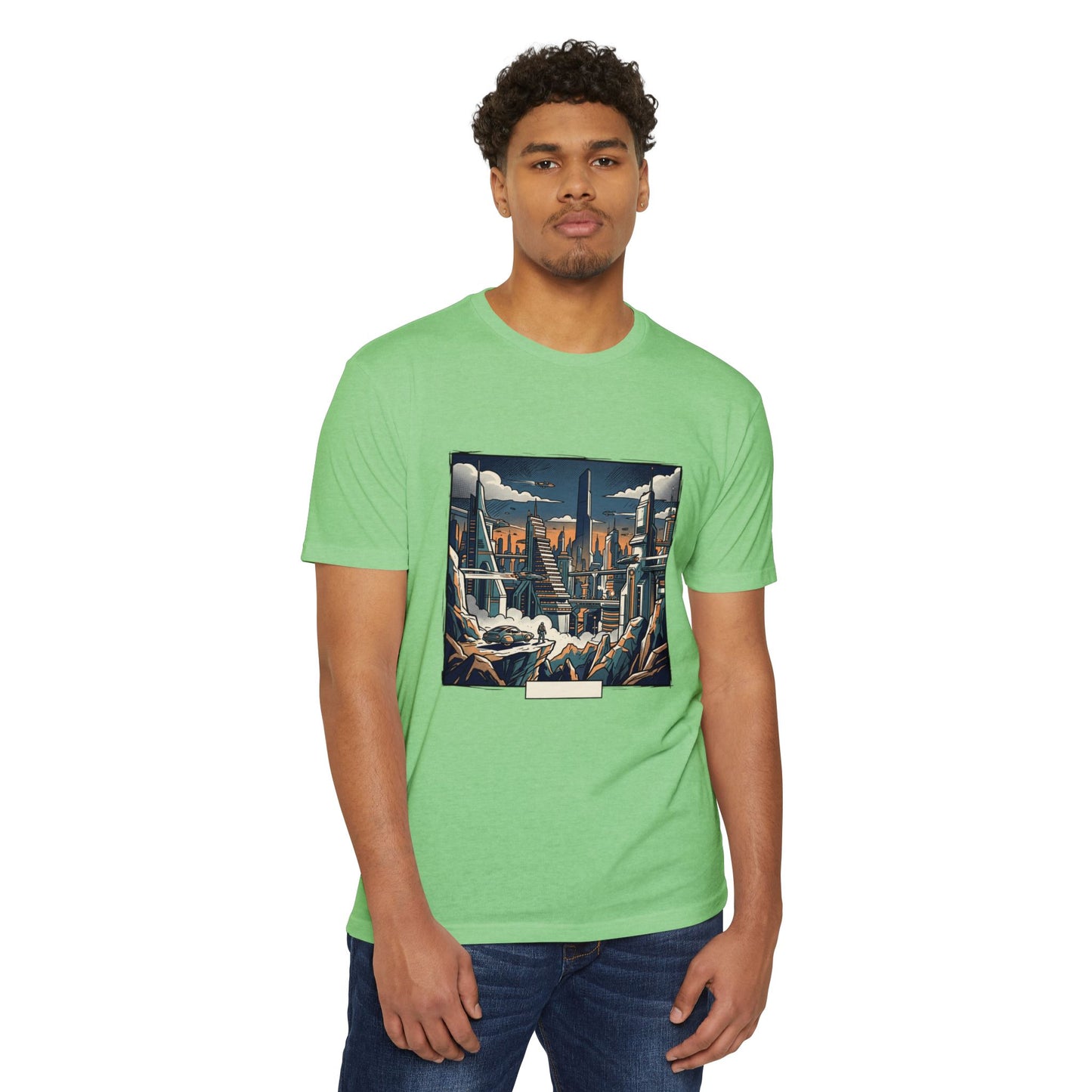 Futuristic Cityscape Retro Sci‑Fi T-Shirt — Retro Sci‑Fi Landscape Tee