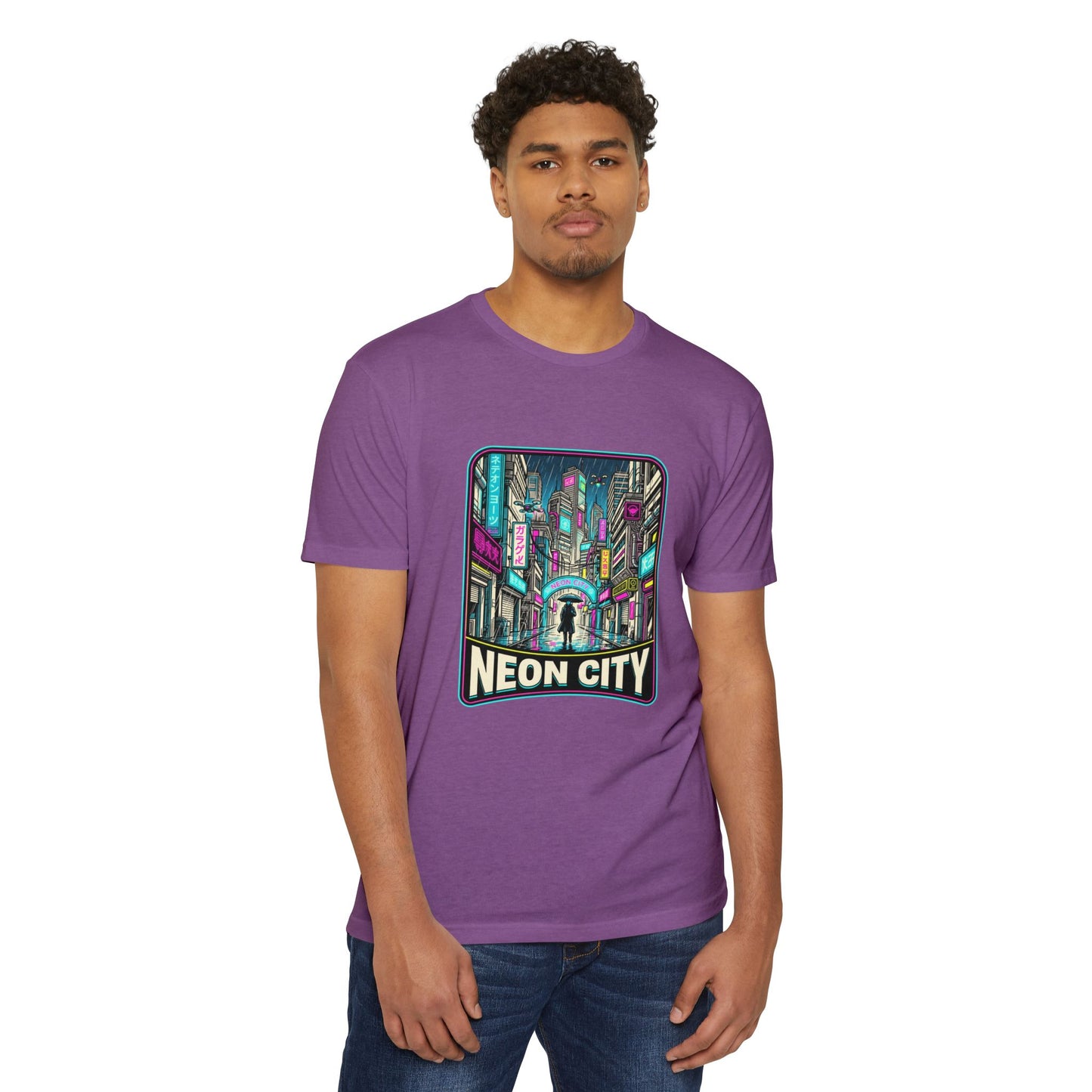 Neon City Retro Cyberpunk T-Shirt — Retro Cyberpunk Streetwear Tee
