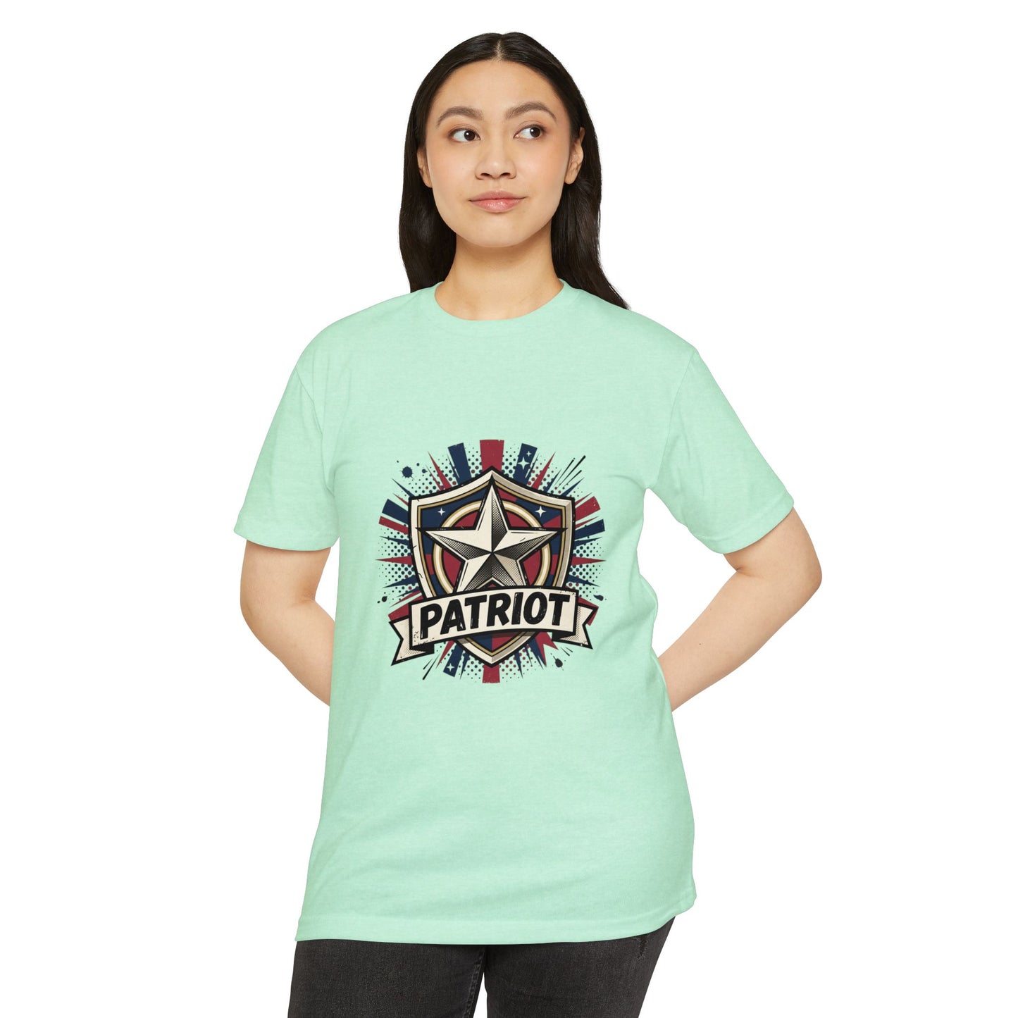 Patriot Shield T-Shirt — Vintage American Star Graphic Tee