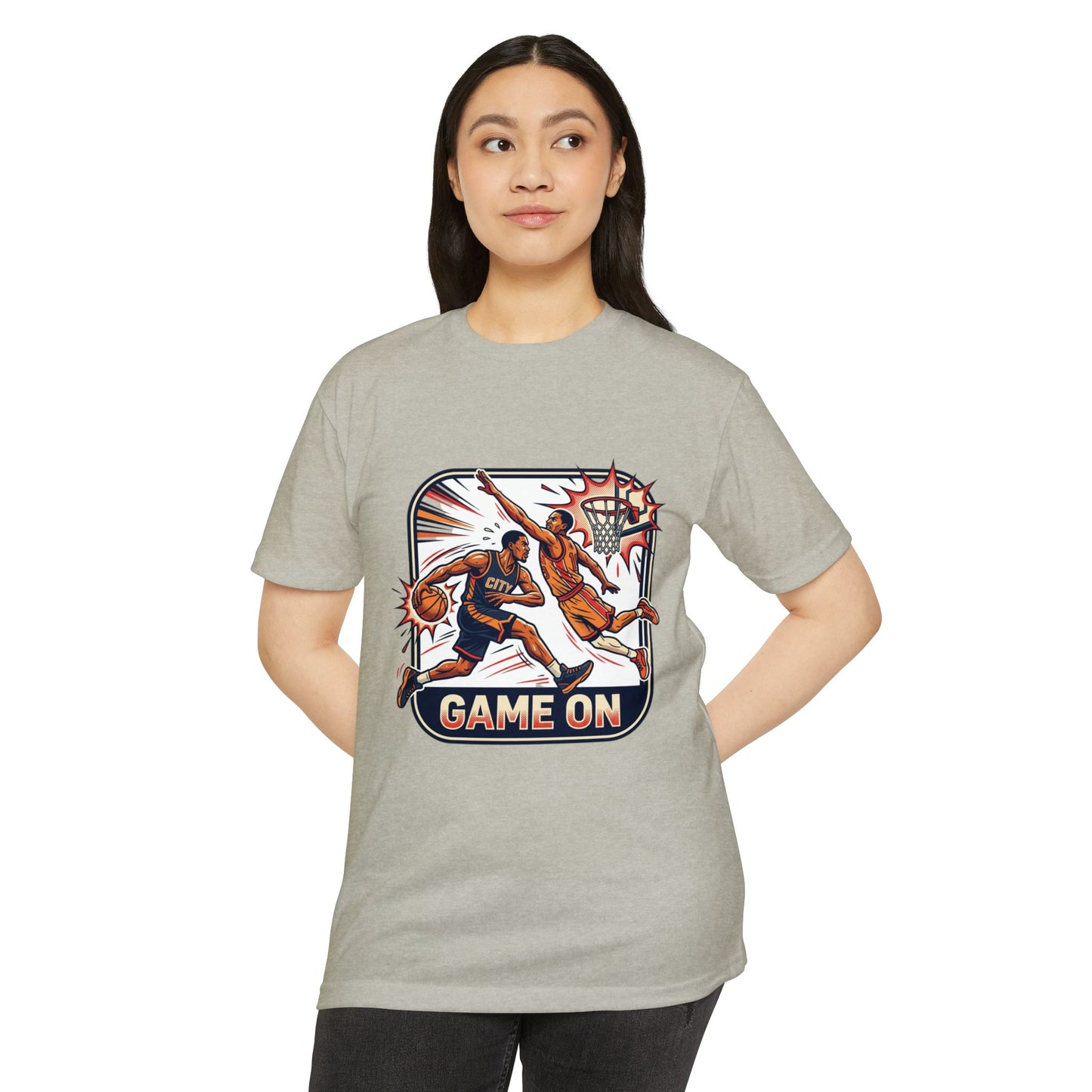 Basketball T-Shirt — Retro 'Game On' Dunk Design