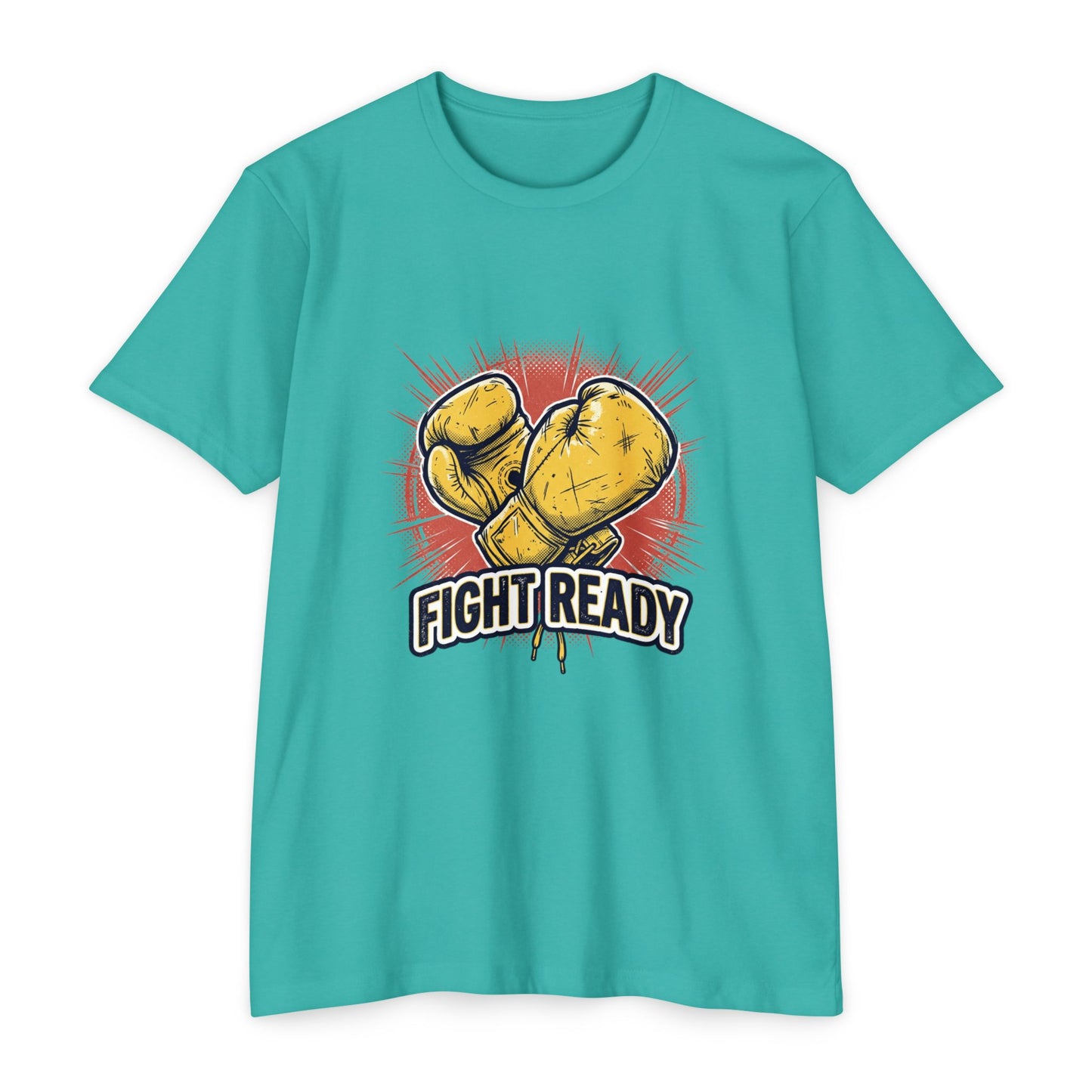 Fight Ready Boxing T-Shirt — Vintage Yellow Gloves Graphic Tee