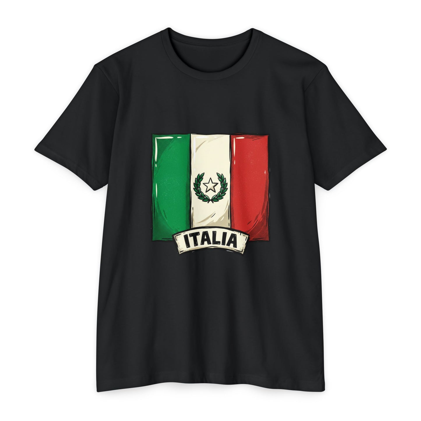 Italian Flag Vintage Crest T-Shirt — Italia Graphic Tee