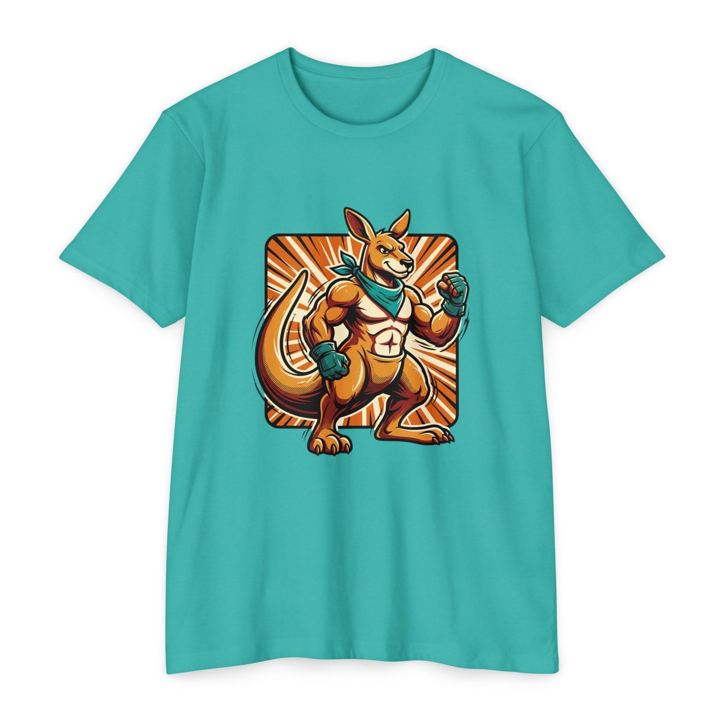 Camiseta con gráfico de canguro boxeador – Camiseta retro con mascota de luchador
