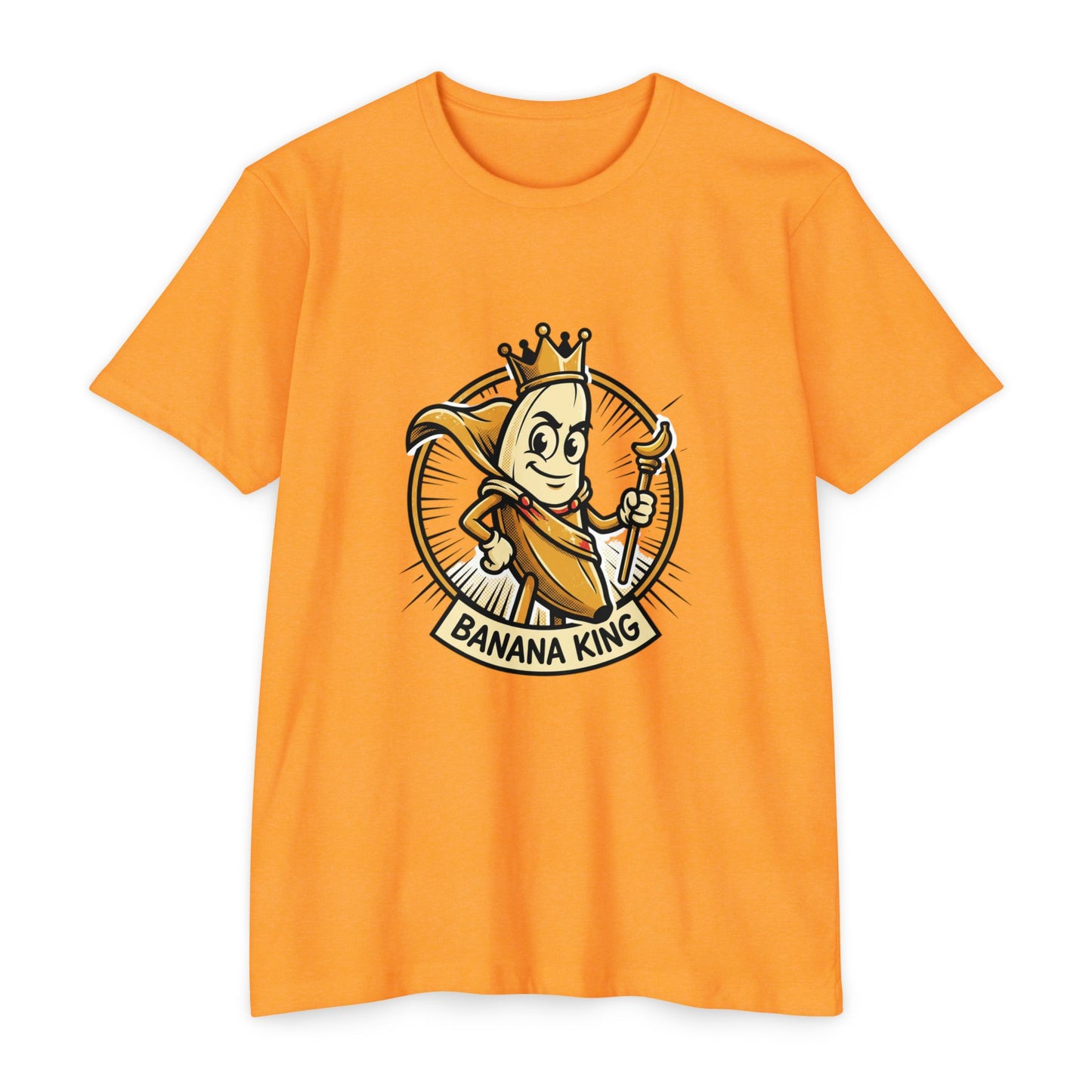 Banana King Retro Graphic T-Shirt — Vintage Fruit Mascot Tee