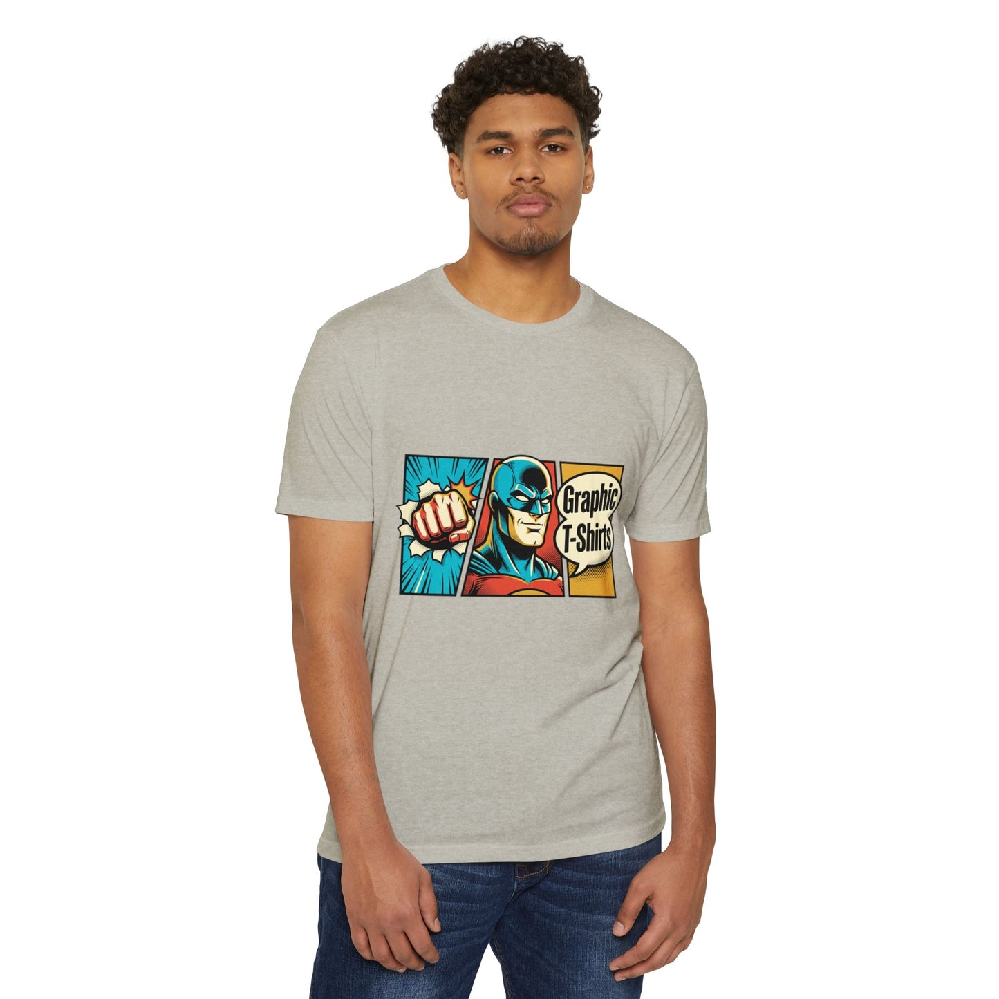 Retro Comic Superhero T-Shirt — Pop Art Graphic Tee