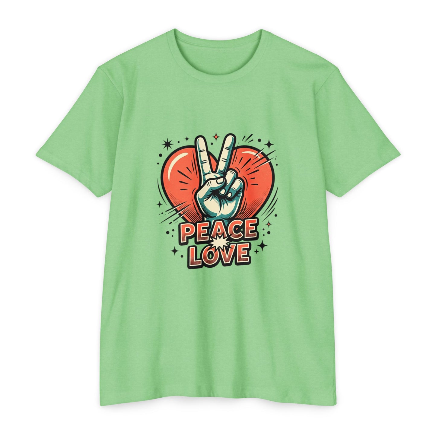 Peace Love Graphic T-Shirt — Retro Vibe Peace Sign Tee