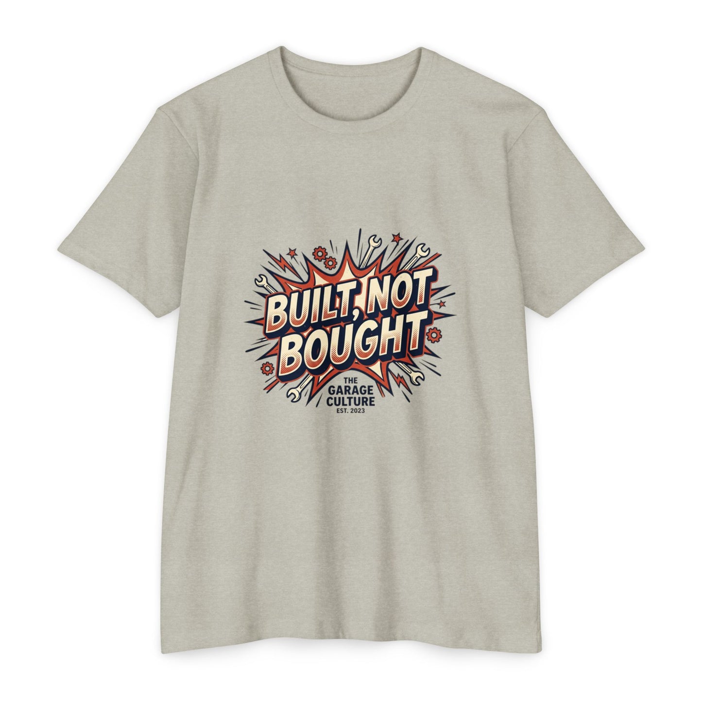 Built Not Bought Retro Garage Culture T-Shirt