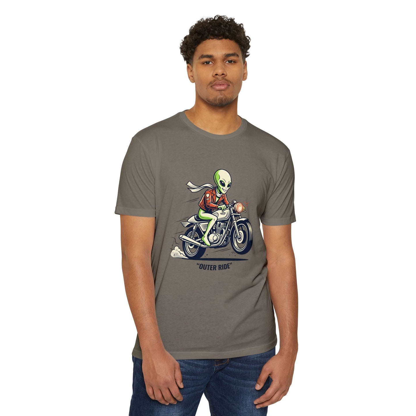 Alien Motorcyclist "Outer Ride" T-Shirt
