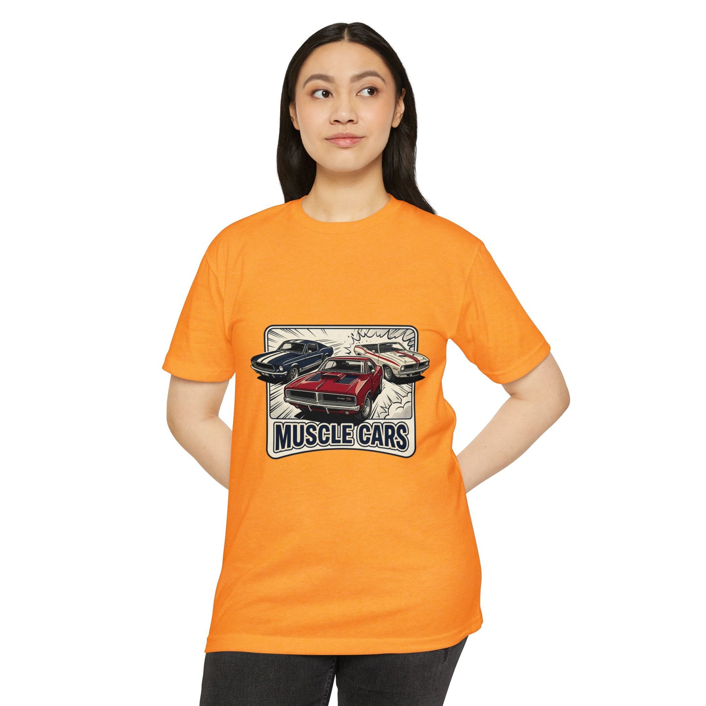 Retro Muscle Cars Graphic T-Shirt — Vintage Hot Rod Design