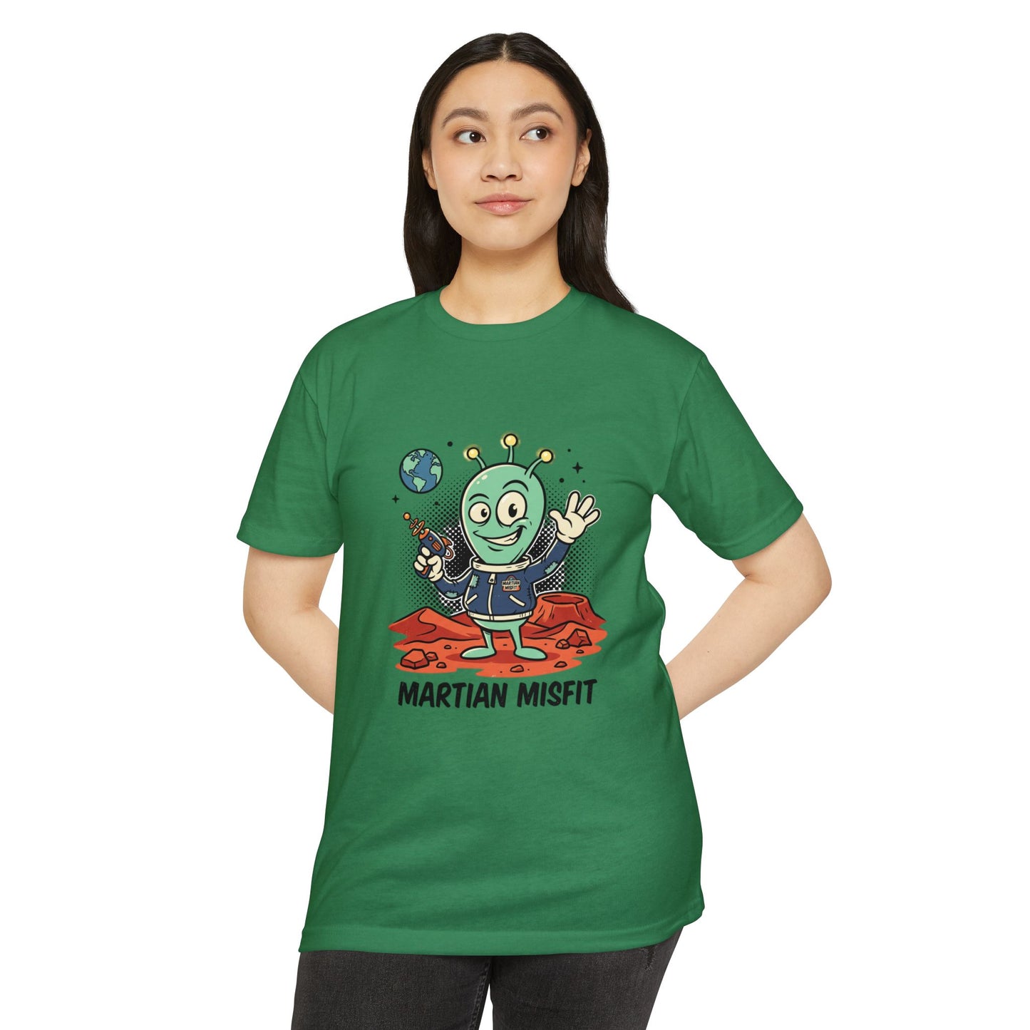 Martian Misfit Retro Alien T-Shirt — Cute Space Graphic Tee