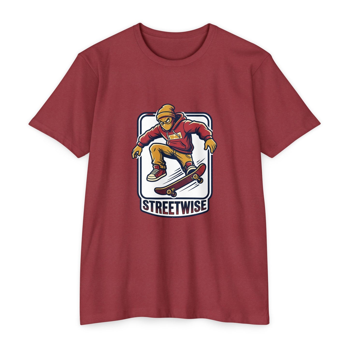 Retro Skateboarder Streetwise T‑Shirt — Vintage Skate Graphic Tee