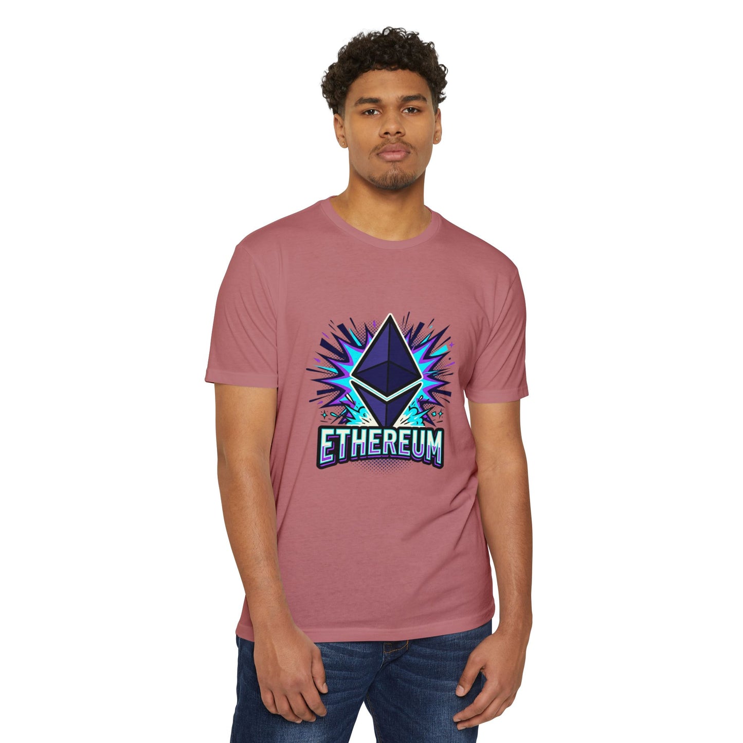 Ethereum Crypto Logo T-Shirt — Retro Neon Blockchain Tee