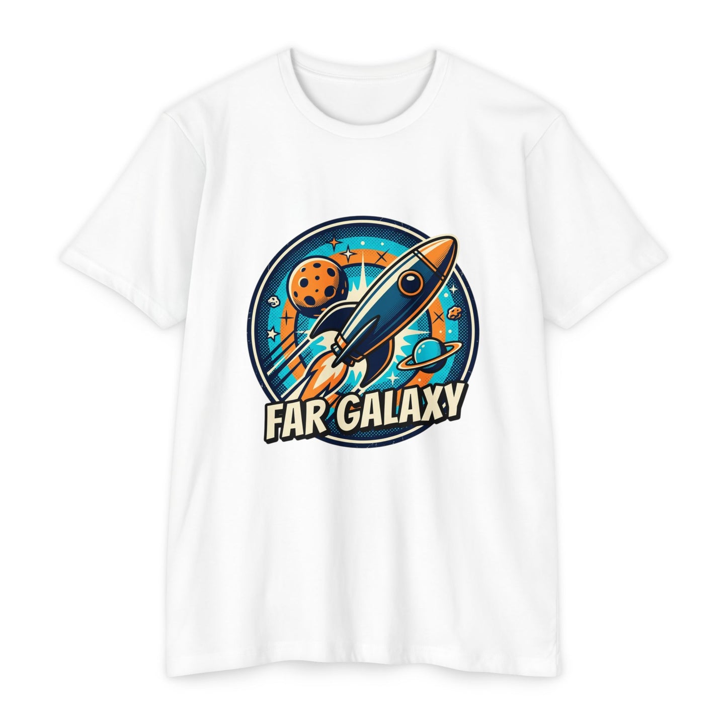 Retro Far Galaxy Rocket T-Shirt — Vintage Space Graphic Tee