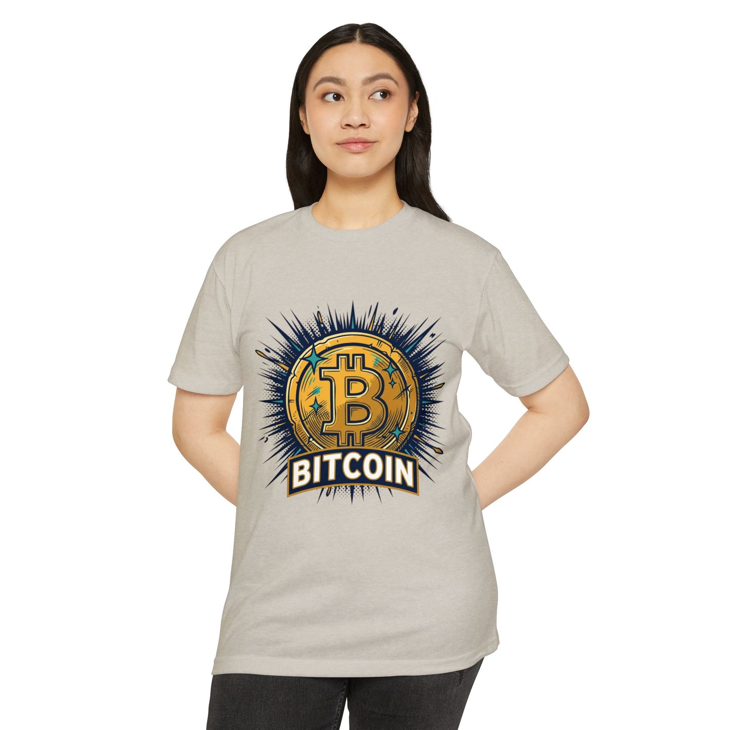 Camiseta gráfica de Bitcoin — Camiseta vintage de moneda criptográfica