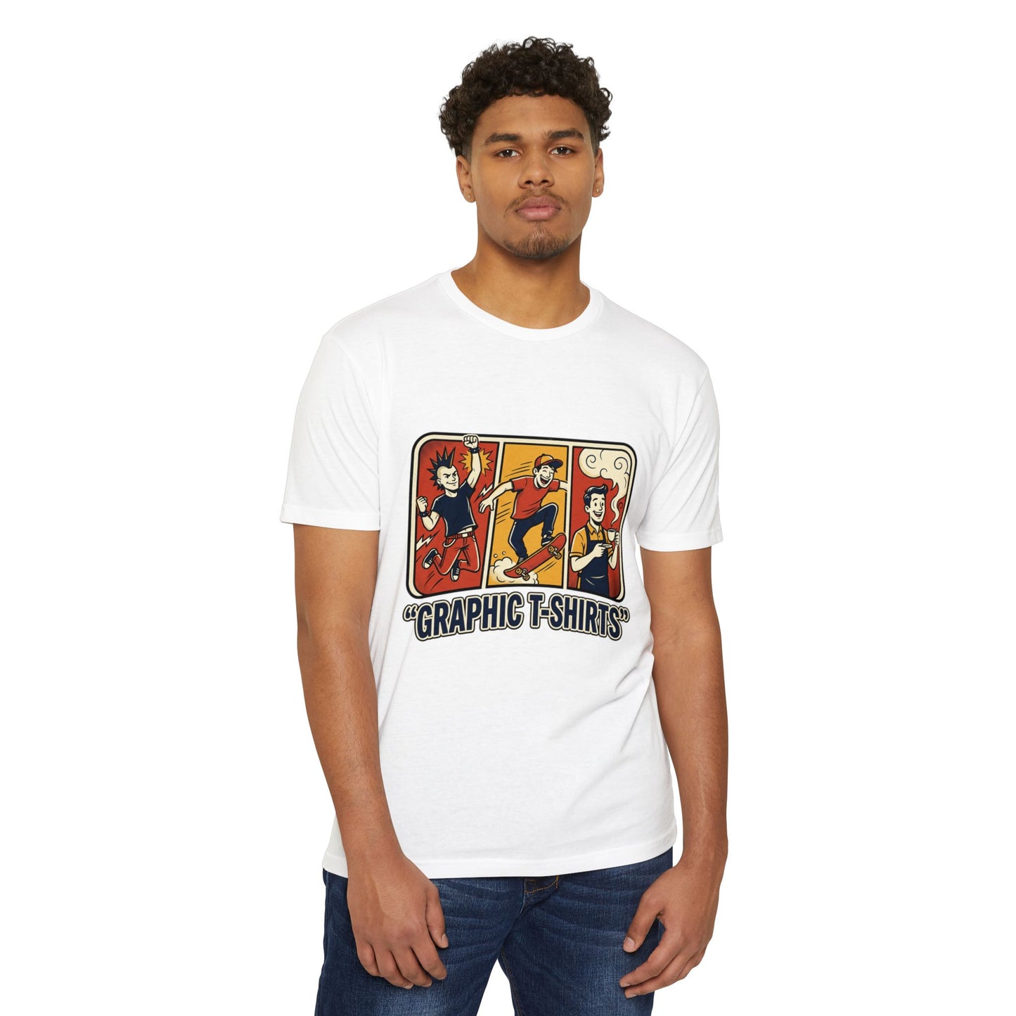 Retro Skateboard Graphic T-Shirt — Vintage Cartoon Skate Tee