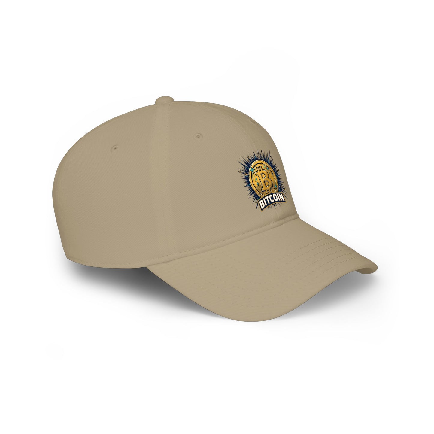 Bitcoin Sunburst Low Profile Baseball Cap — Crypto Logo Hat