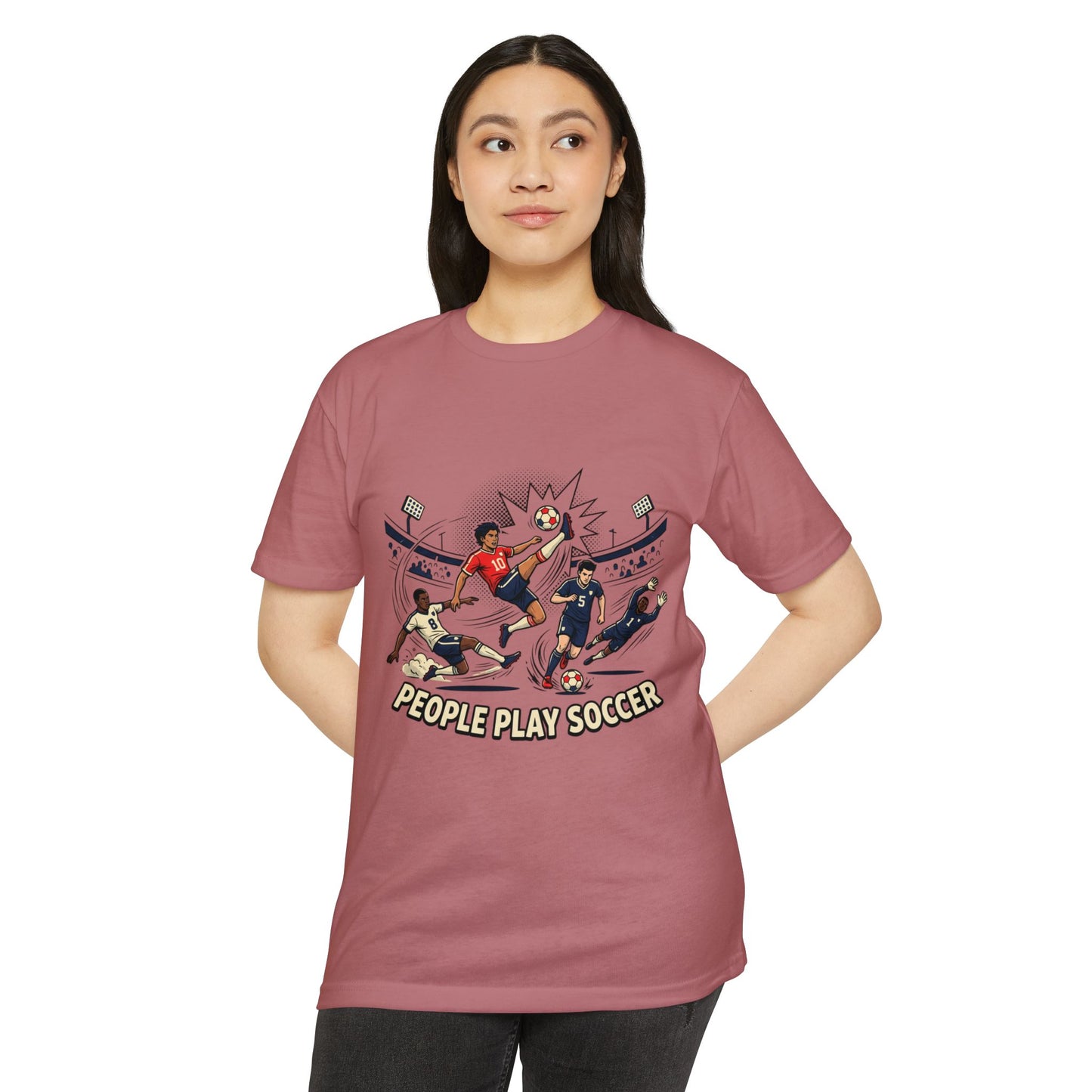 People Play Soccer T-Shirt – Vintage Soccer Players Graphic Tee