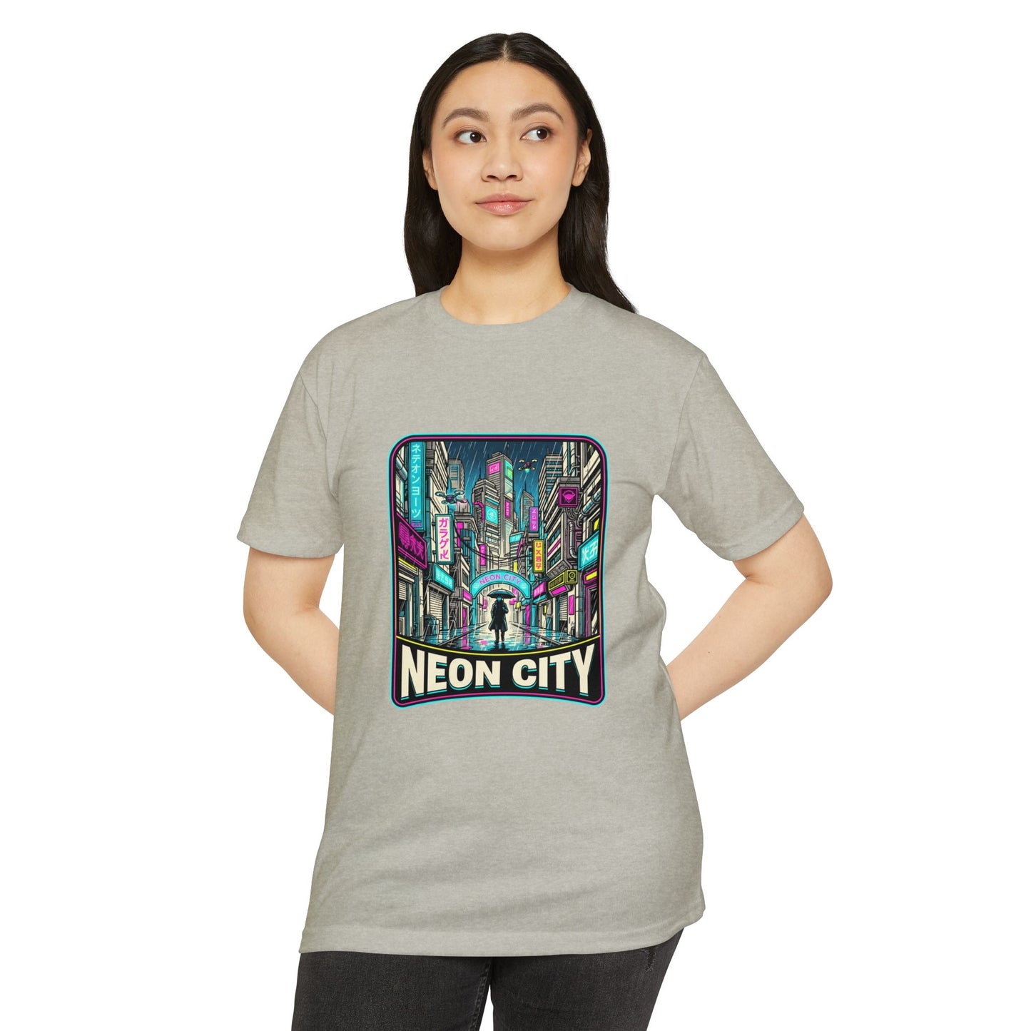 Neon City Retro Cyberpunk T-Shirt — Retro Cyberpunk Streetwear Tee