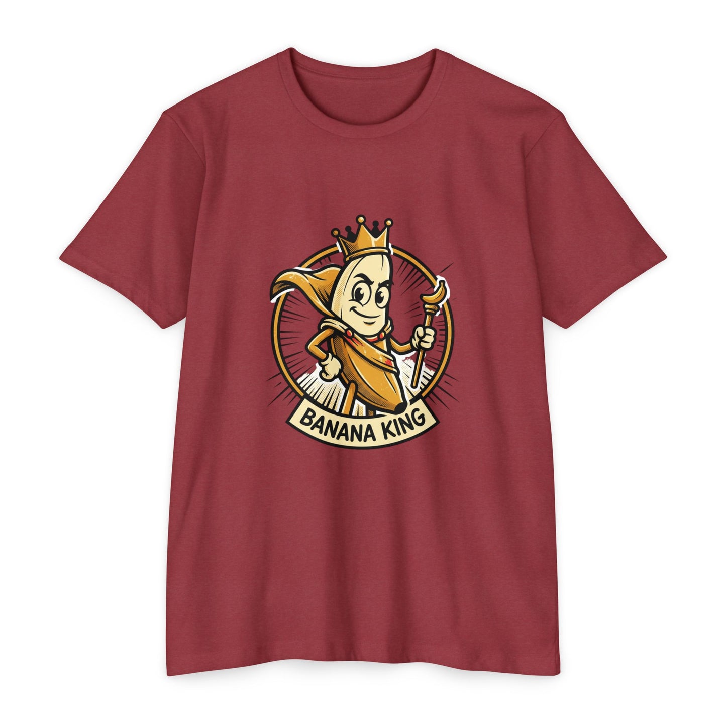 Banana King Retro Graphic T-Shirt — Vintage Fruit Mascot Tee