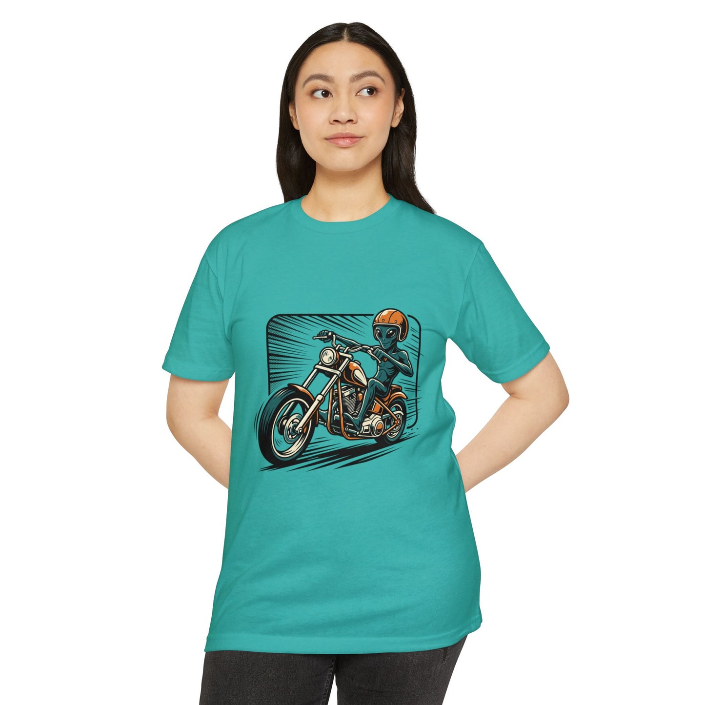 Motorcycle Rider Graphic T-Shirt — Retro Biker Design