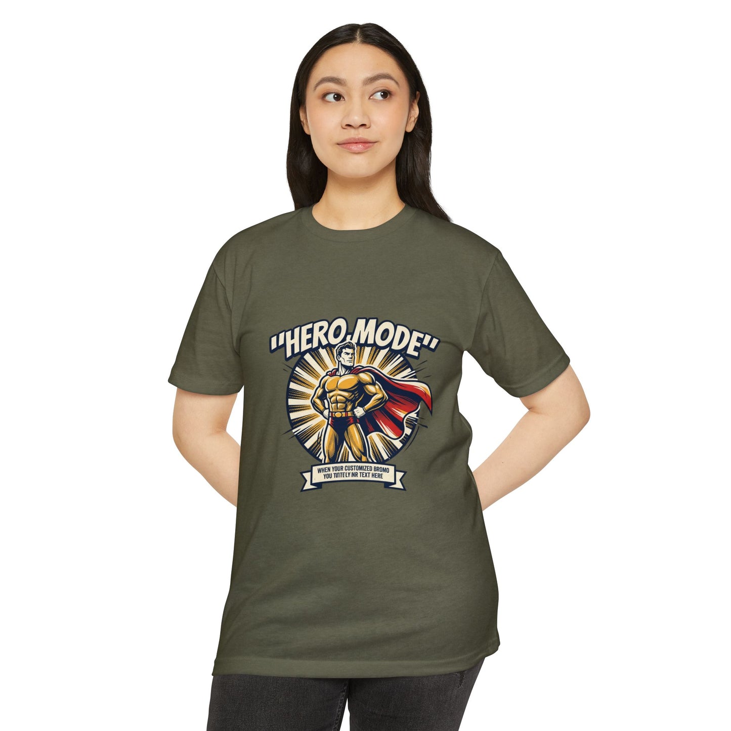 Hero Mode T-Shirt – Superhero Graphic Tee with "Hero Mode" Slogan