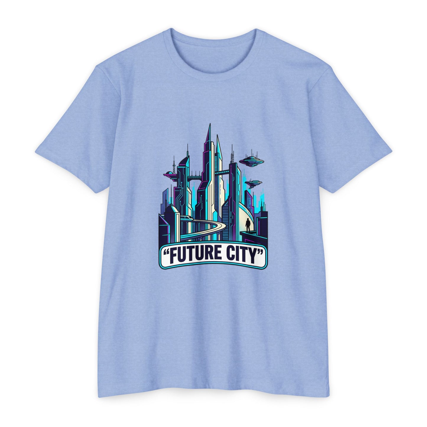 Future City Retro Futuristic Skyline T-Shirt