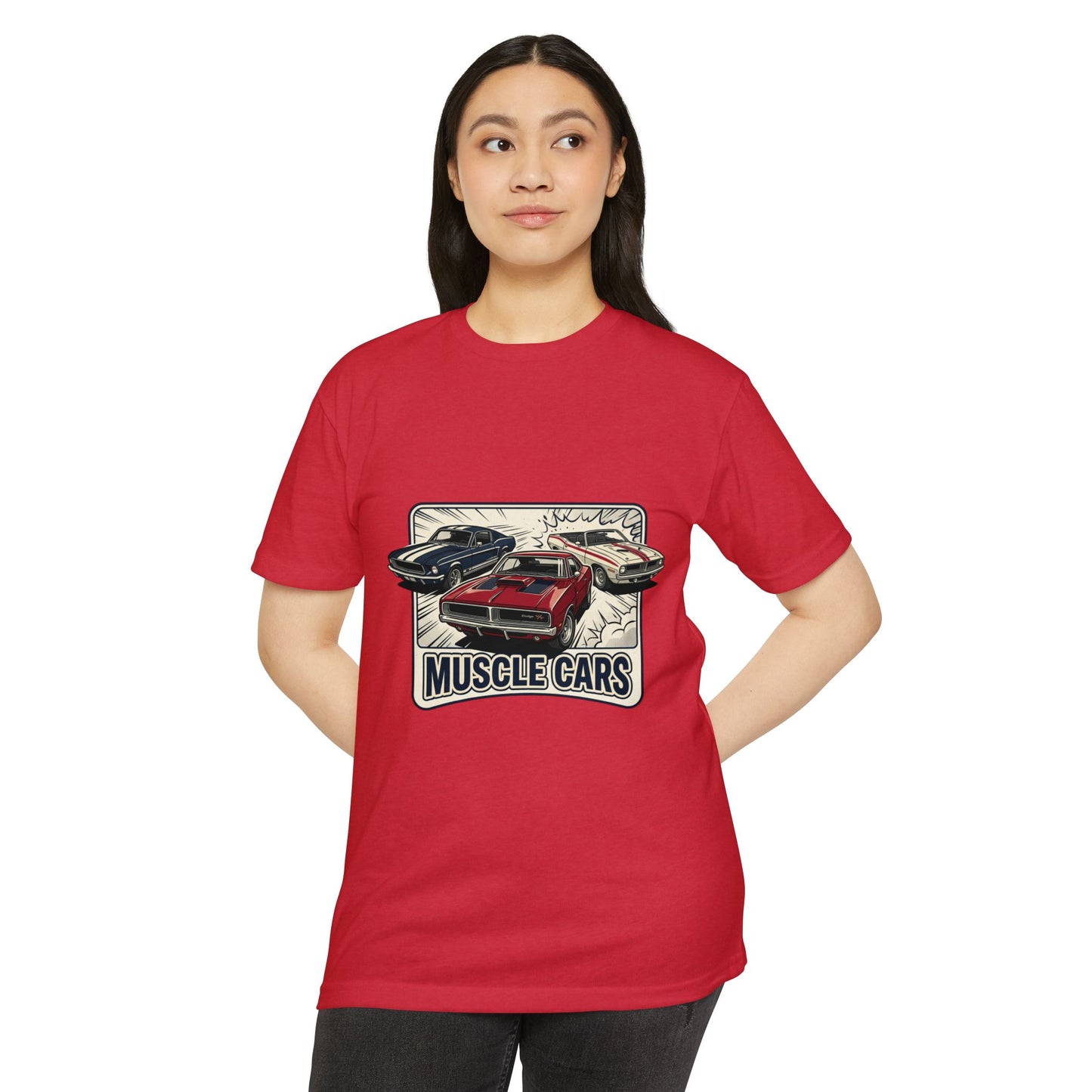 Retro Muscle Cars Graphic T-Shirt — Vintage Hot Rod Design