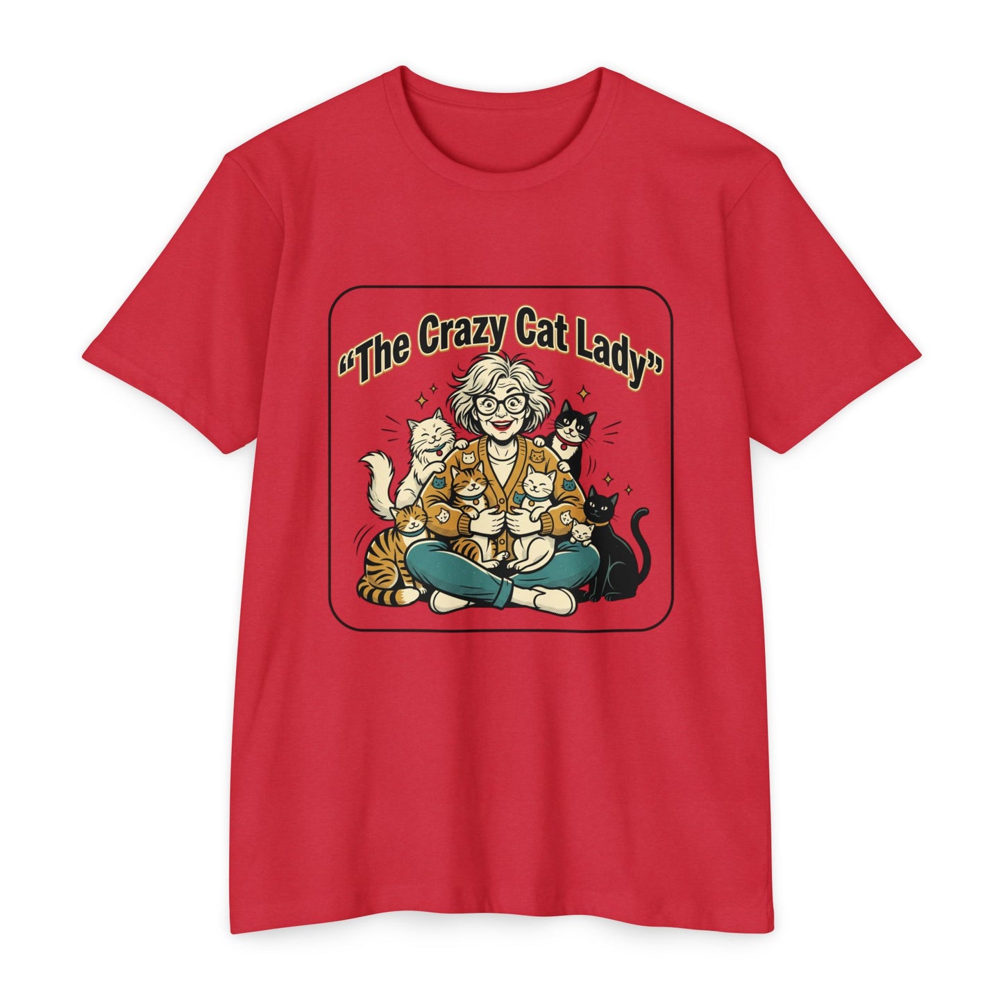 Crazy Cat Lady Retro Cat Mom T-Shirt