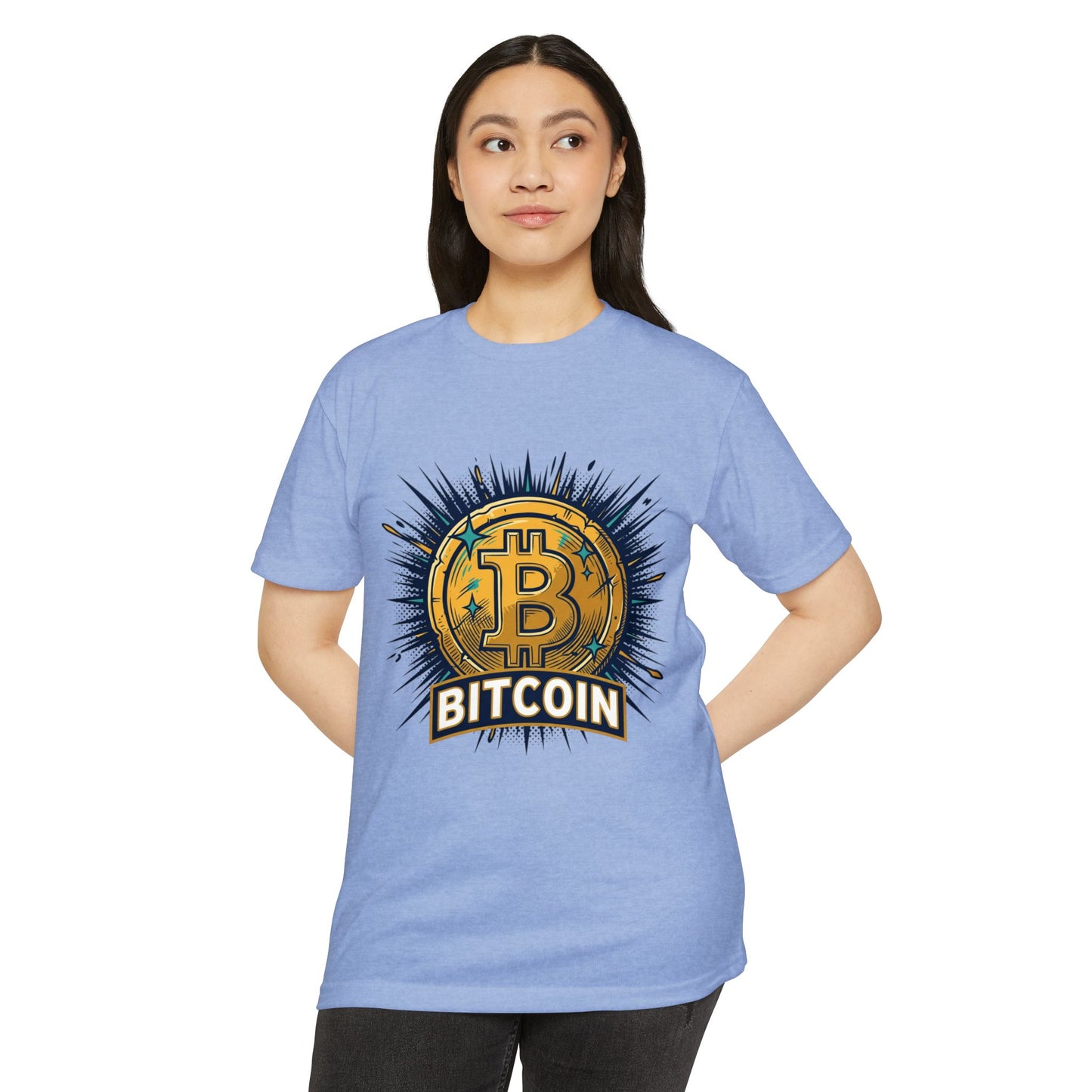 Camiseta gráfica de Bitcoin — Camiseta vintage de moneda criptográfica