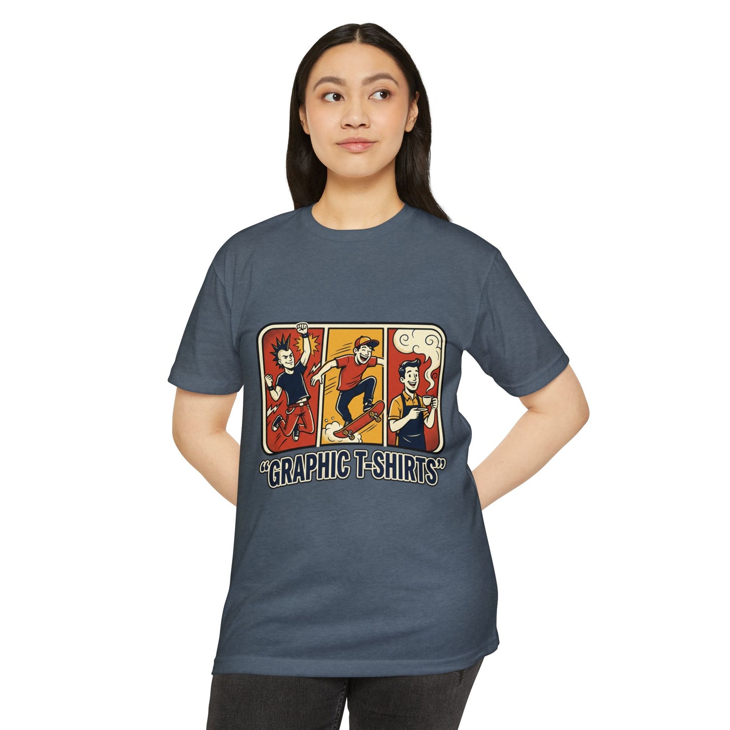 Retro Skateboard Graphic T-Shirt — Vintage Cartoon Skate Tee