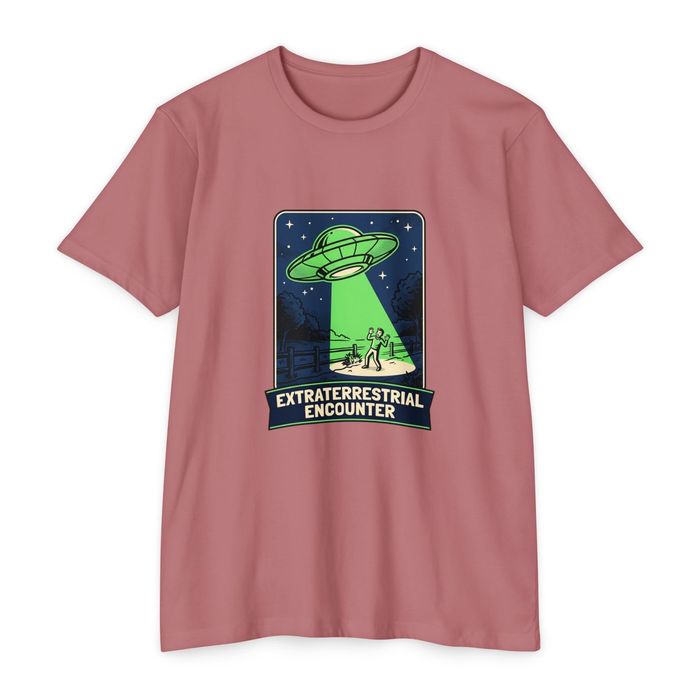 Alien Abduction T-Shirt — “Extraterrestrial Encounter” Vintage UFO Graphic