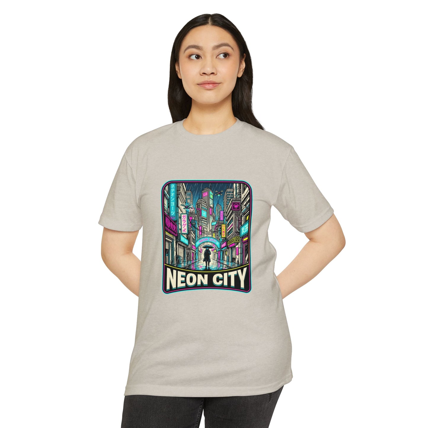 Neon City Retro Cyberpunk T-Shirt — Retro Cyberpunk Streetwear Tee