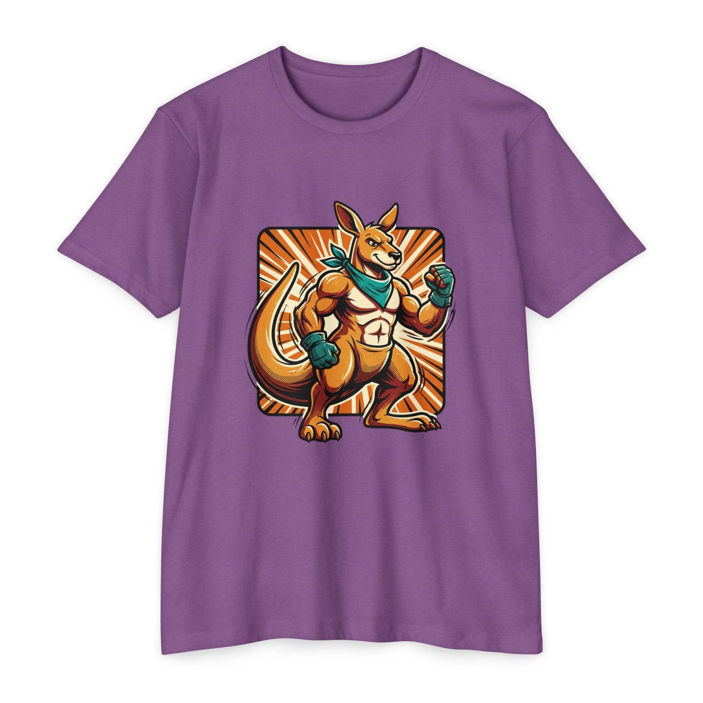 Camiseta con gráfico de canguro boxeador – Camiseta retro con mascota de luchador
