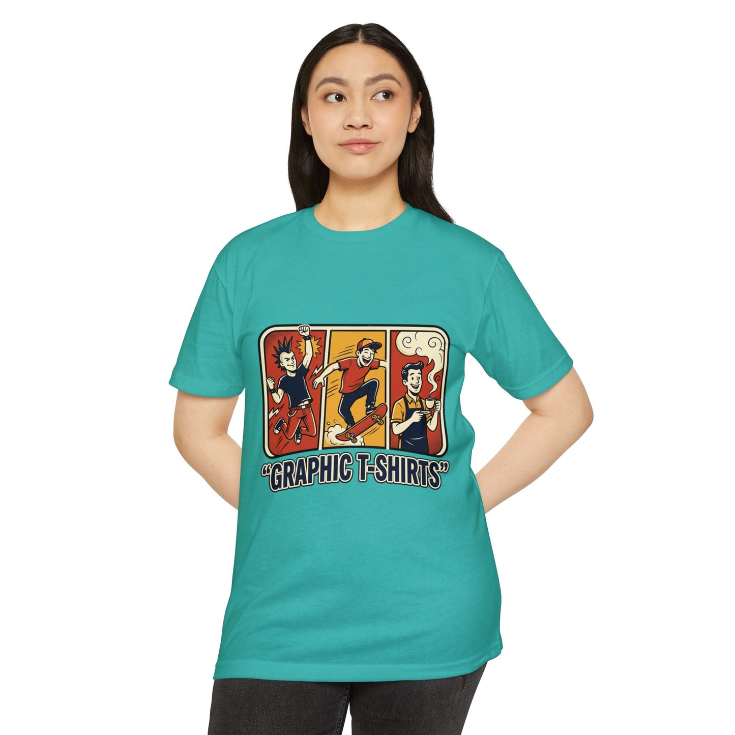 Retro Skateboard Graphic T-Shirt — Vintage Cartoon Skate Tee