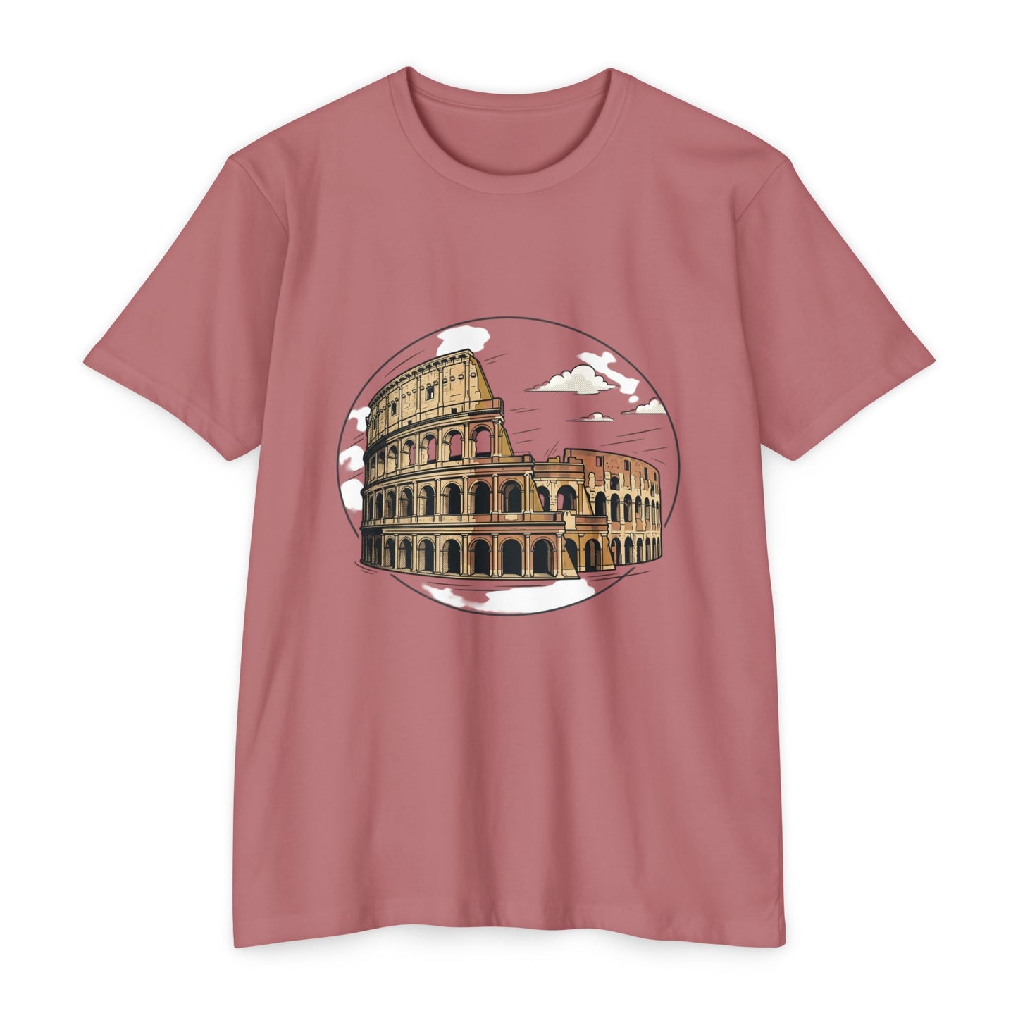 Colosseum Illustration Vintage Rome Travel T-Shirt