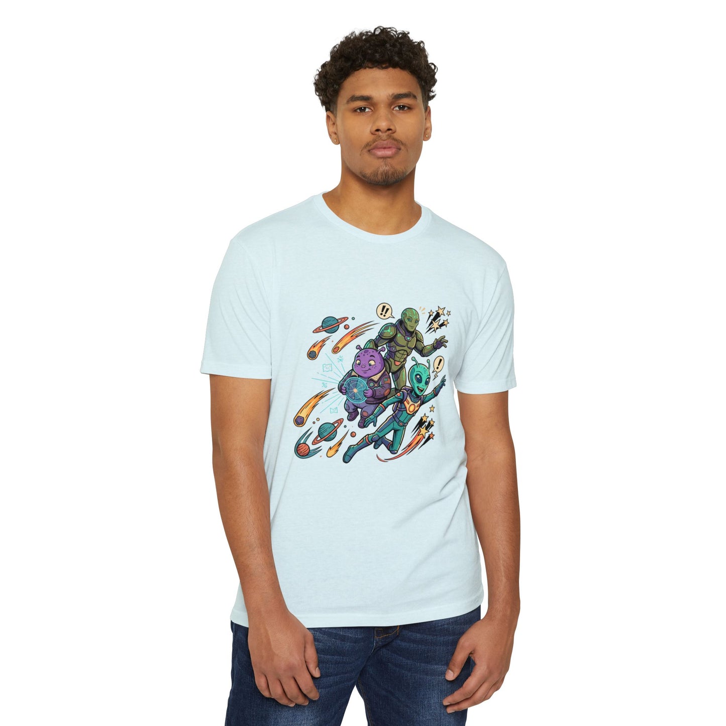 Alien Skate Crew T-Shirt — Retro Space Skateboarding Graphic Tee