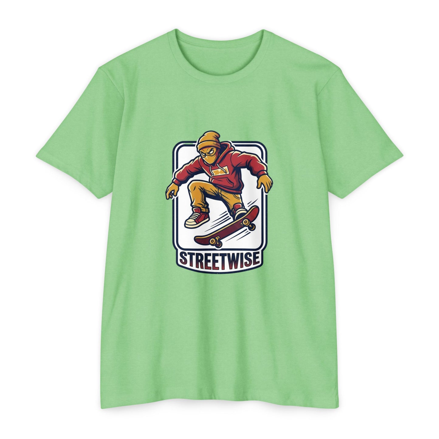 Retro Skateboarder Streetwise T‑Shirt — Vintage Skate Graphic Tee