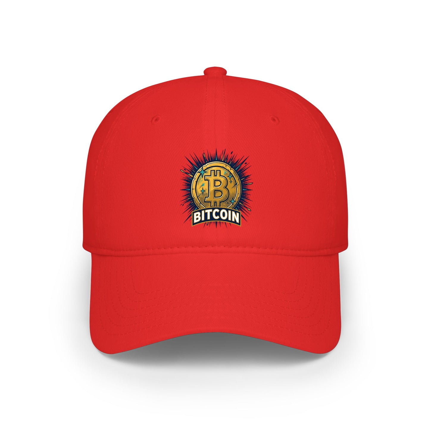 Bitcoin Sunburst Low Profile Baseball Cap — Crypto Logo Hat