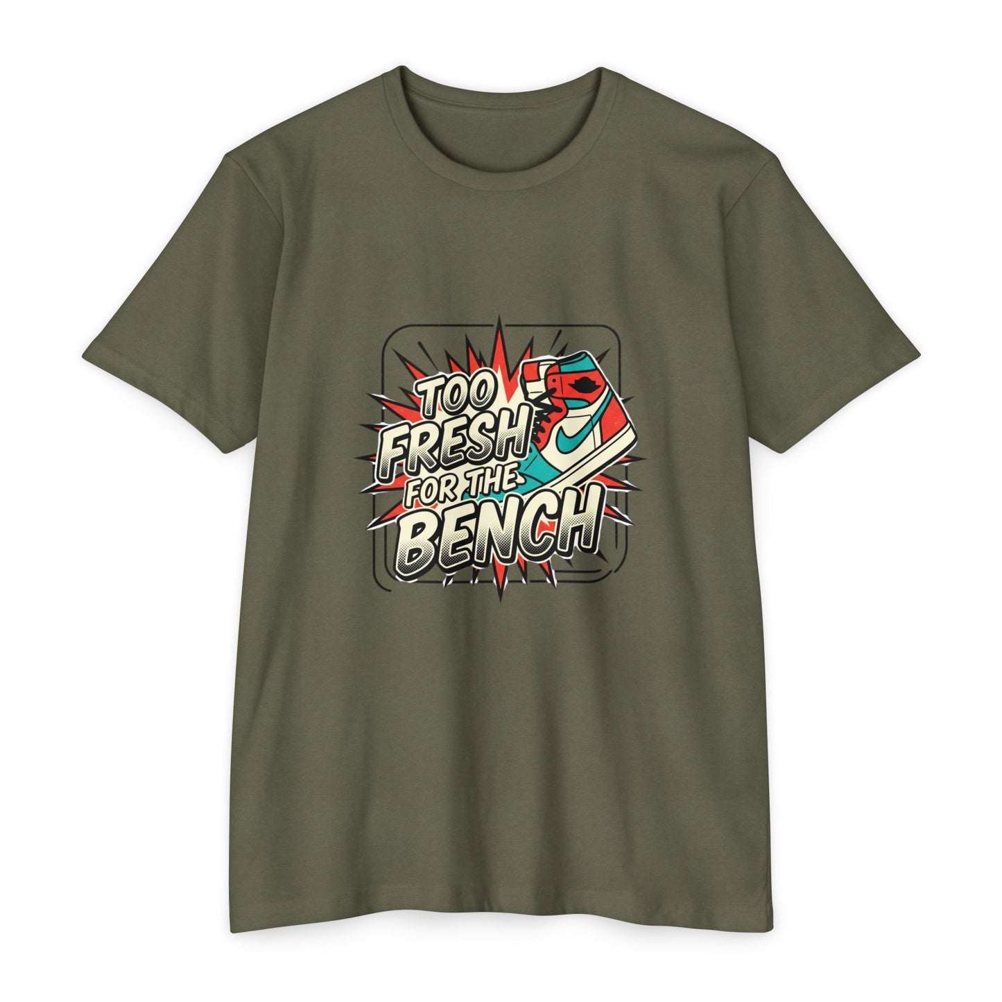 Too Fresh For The Bench Retro Sneaker T-Shirt
