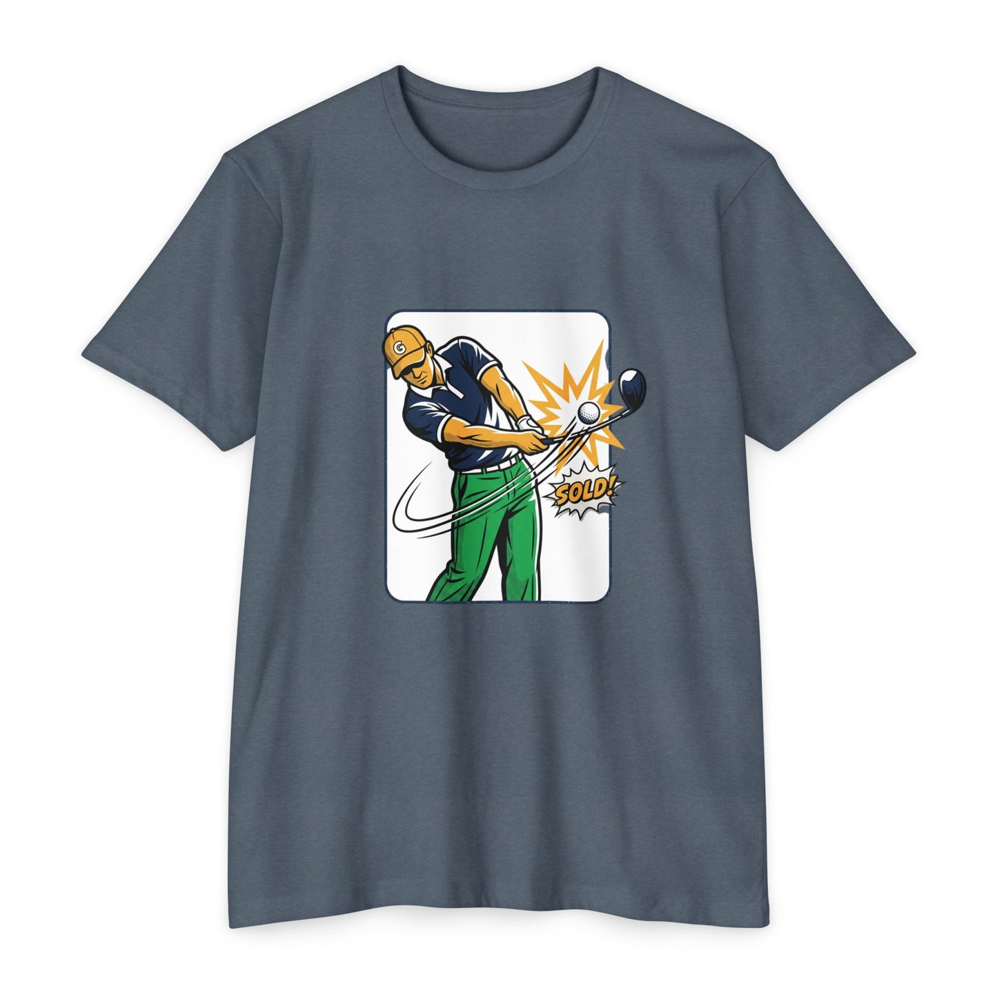Solid Golfer Illustration Golf Swing T-Shirt