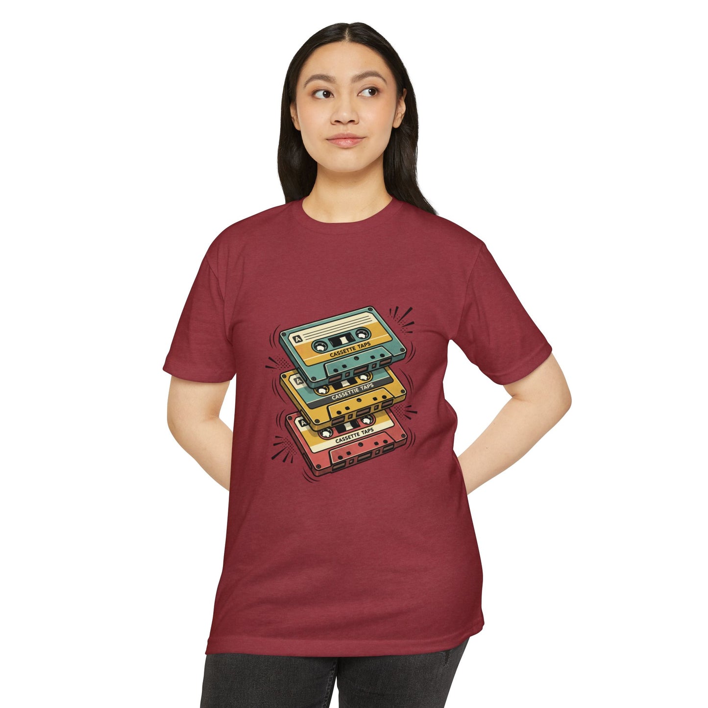 Retro Cassette Stack T-Shirt — Vintage 80s Music Tee