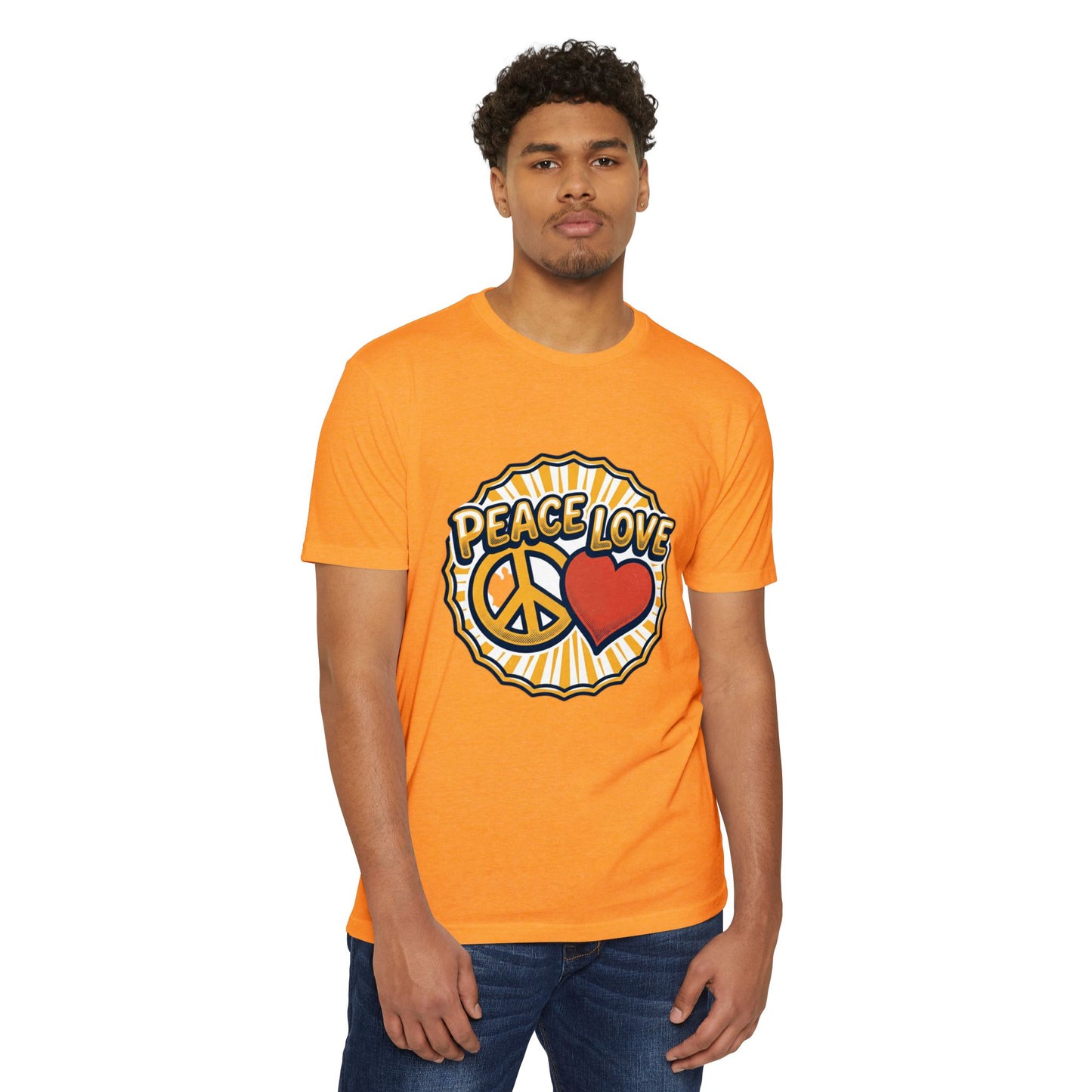 Peace Love Heart T-Shirt – Retro 70s Peace Sign Tee
