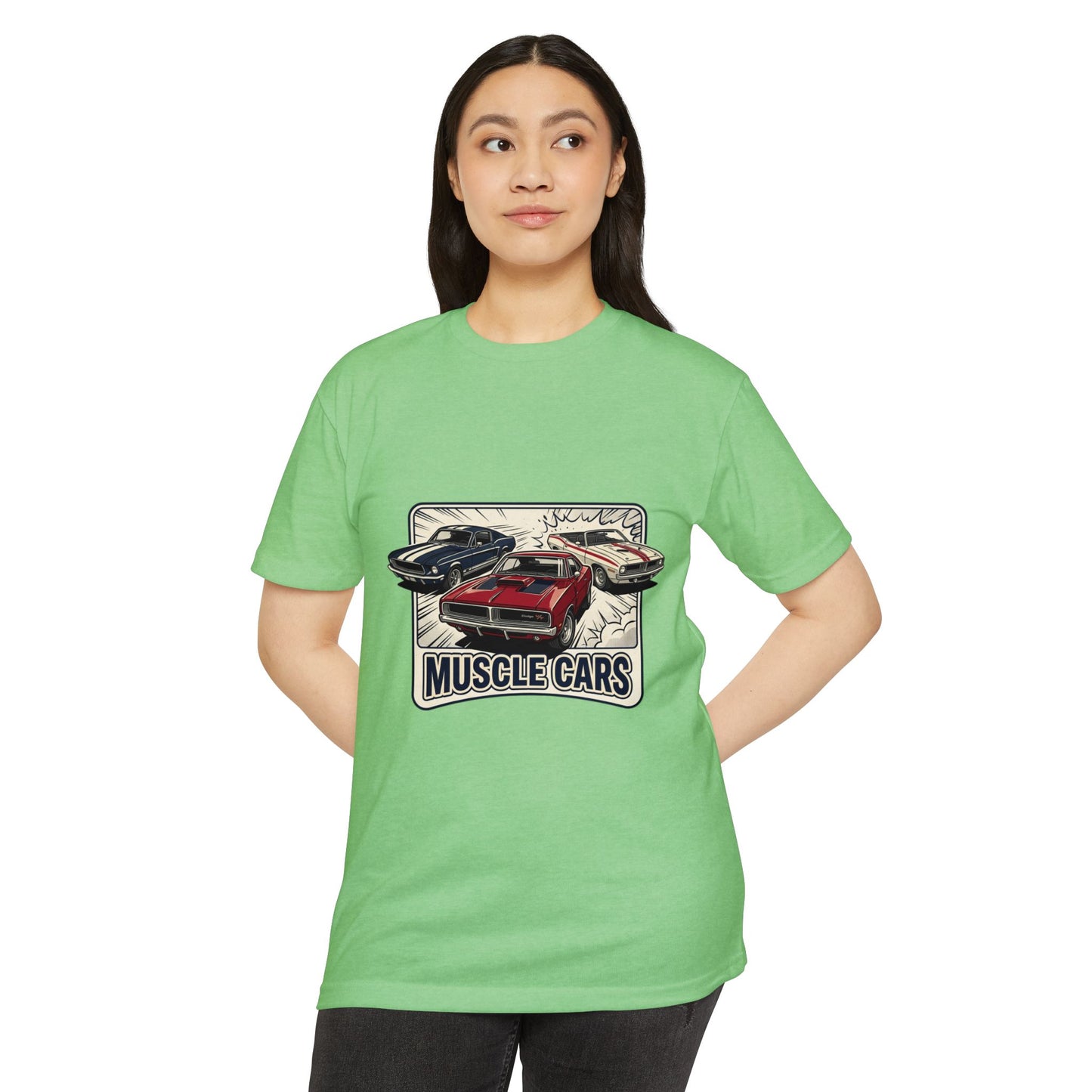 Retro Muscle Cars Graphic T-Shirt — Vintage Hot Rod Design