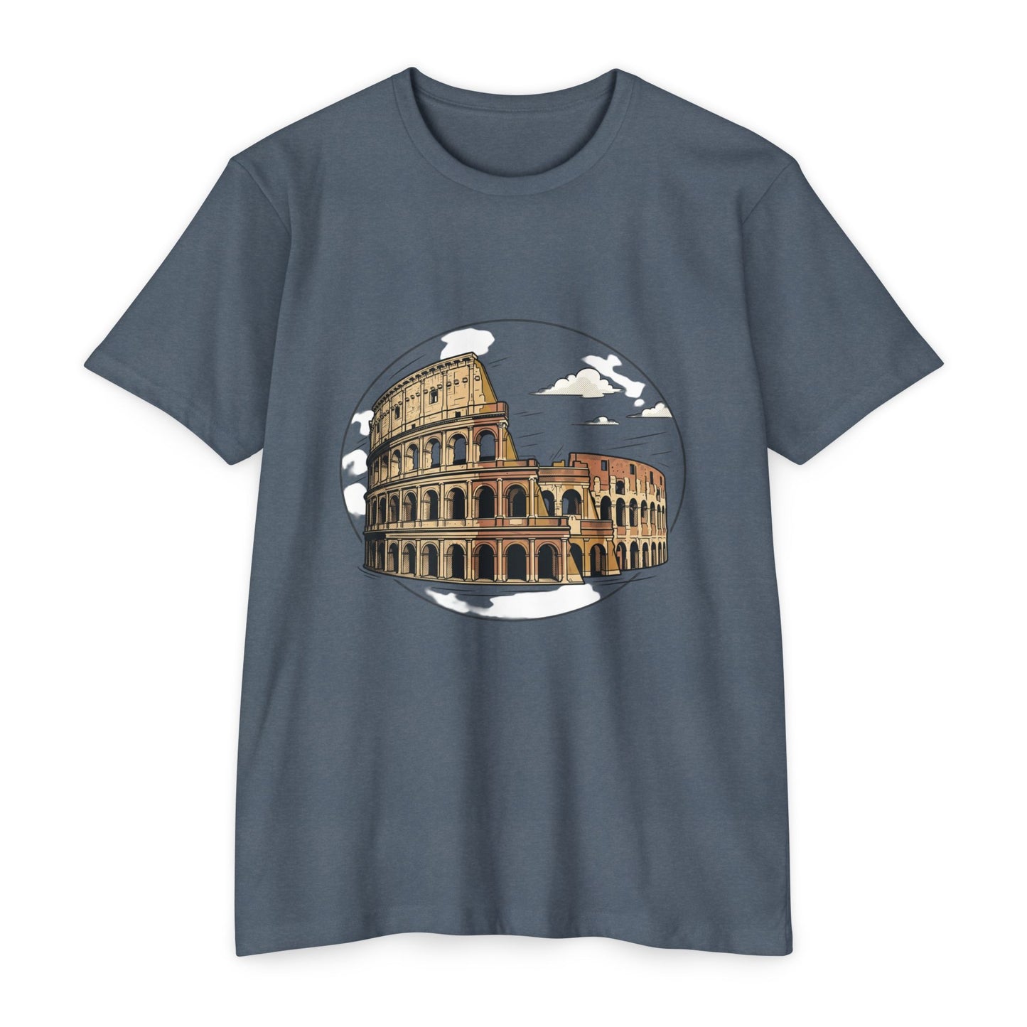 Colosseum Illustration Vintage Rome Travel T-Shirt