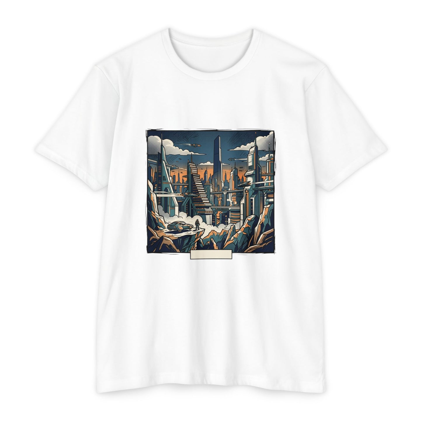 Futuristic Cityscape Retro Sci‑Fi T-Shirt — Retro Sci‑Fi Landscape Tee