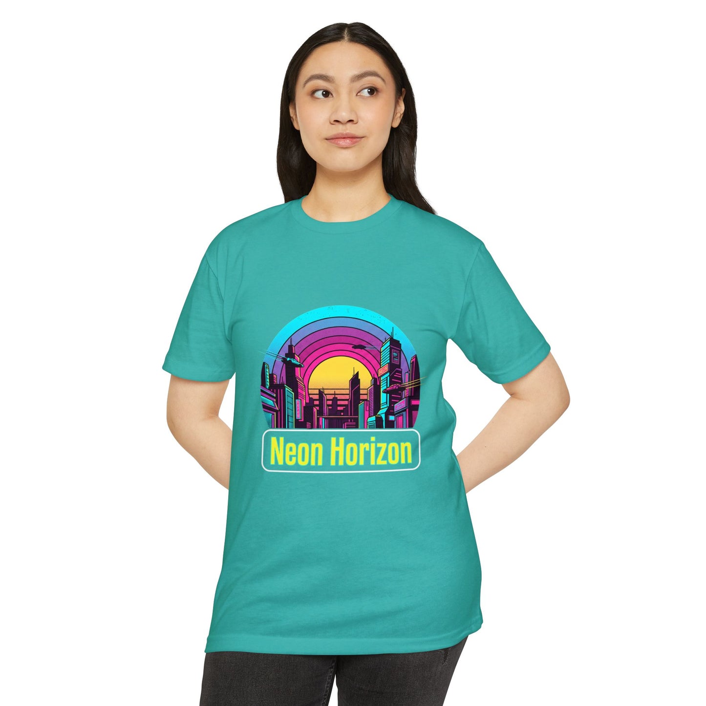 Neon Horizon Retro City T-Shirt