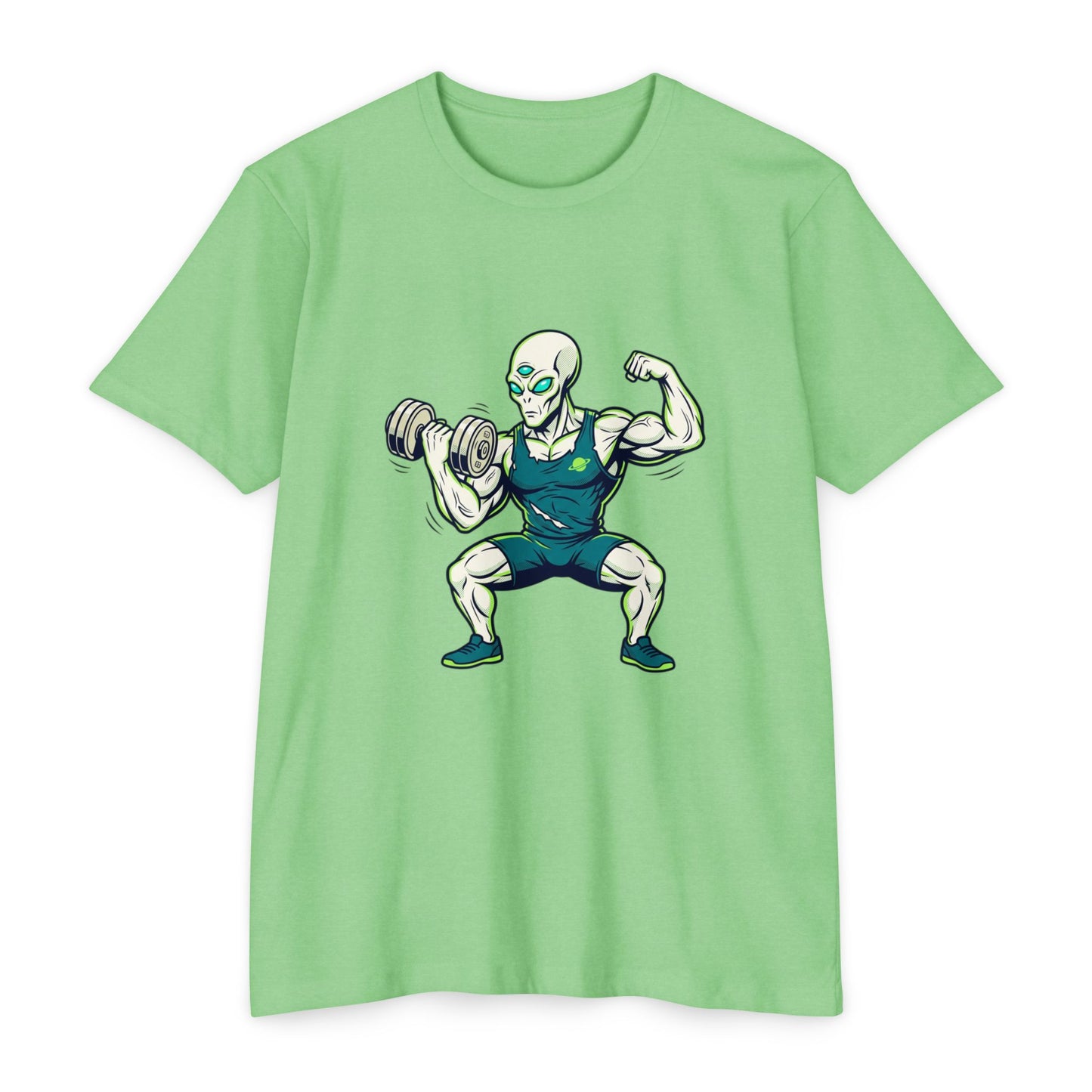 Alien Weightlifter Gym T-Shirt — Fitness Workout Tee