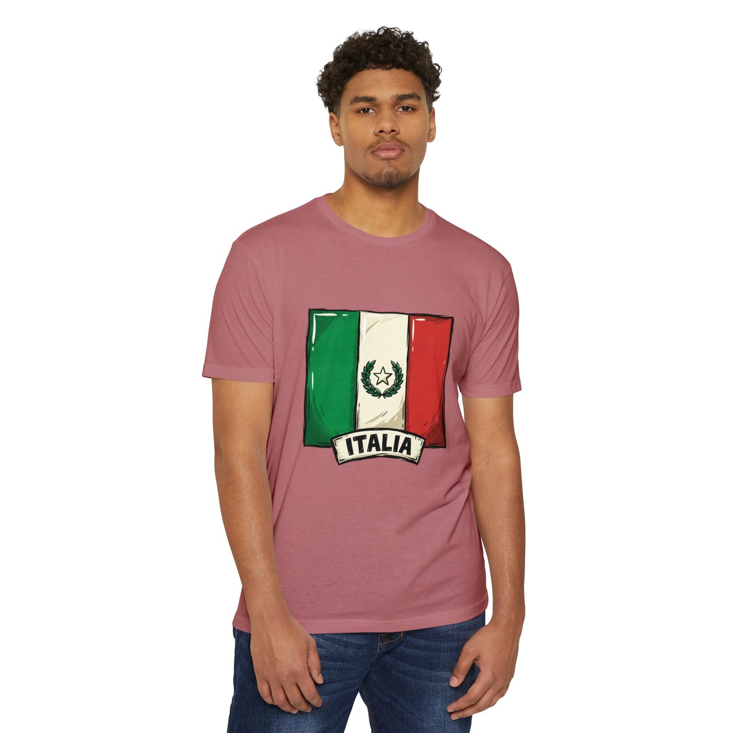 Italian Flag Vintage Crest T-Shirt — Italia Graphic Tee